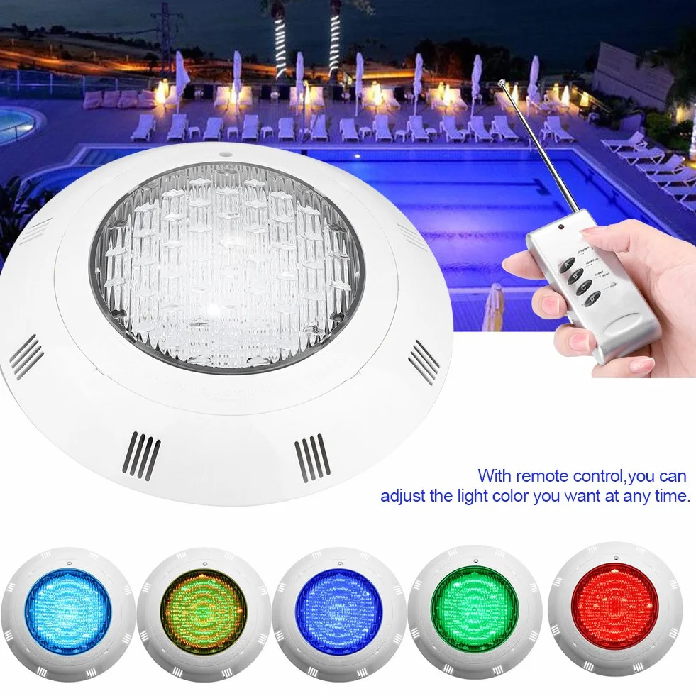 Fdit LED RGB Wielokolorowy podwodny basen Jasne światło z pilotem Podstawa wazonu Staw Garden Party 30W 300 Podwodne oświetlenie LED Lampy basenowe Wodoodporne
