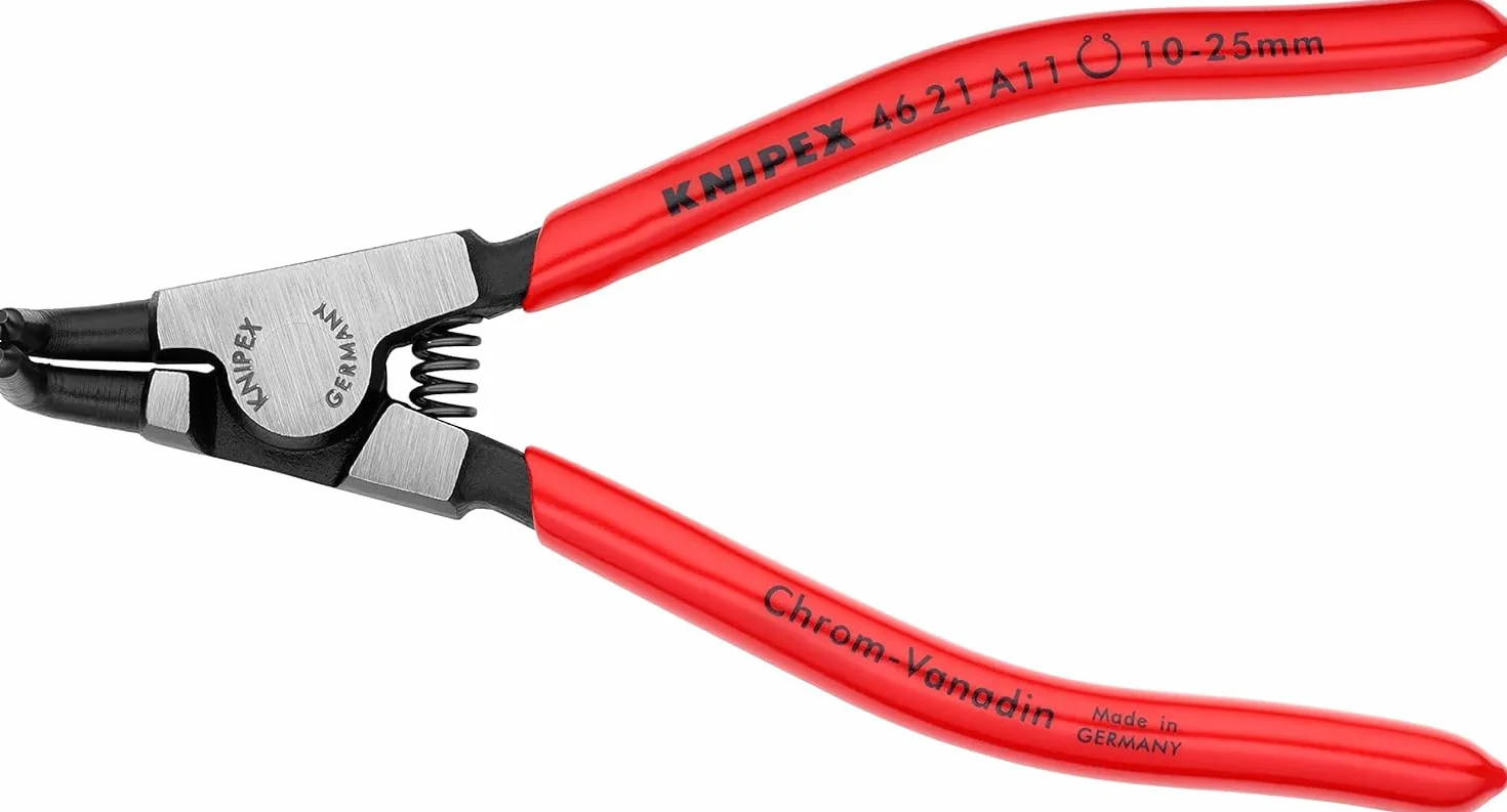 KNIPEX Szczypce do pierścieni osadczych sprężynujących do montażu pierścieni zewnętrznych na wałach z tworzywa, 46 21 A11