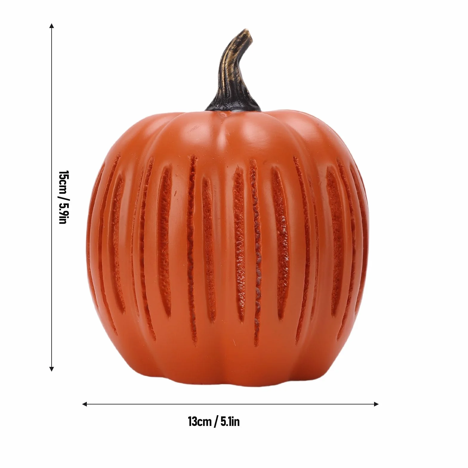 Luqeeg świecąca Dynia Zasilana Bateriami Wodoodporna Lśniąca Ozdoba w Kształcie Dyni Lampki Na Halloween Dekoracja do Domu do Wnętrz do Użytku na Zewnątrz Jesień Dekoracja (S)
