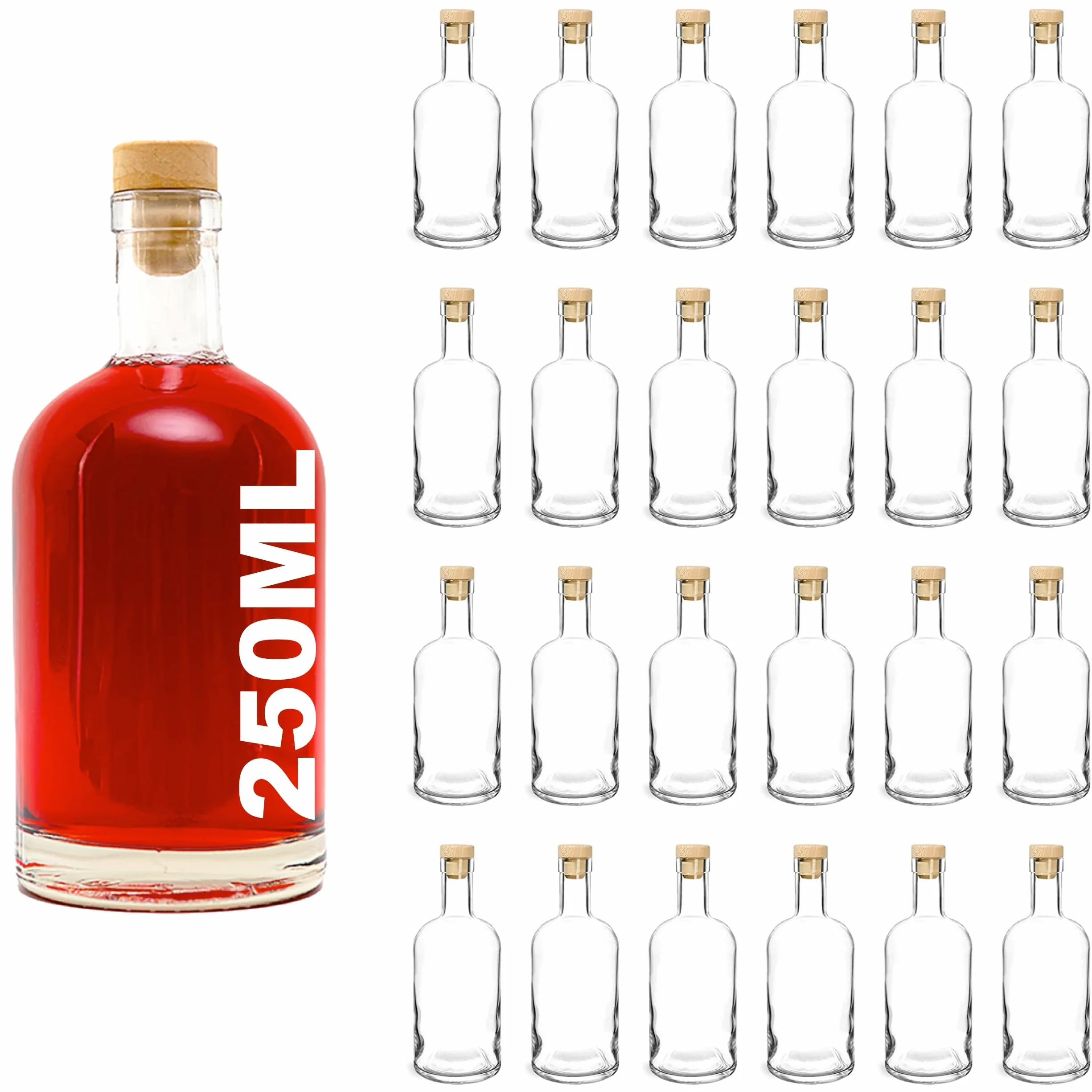 Nocturne-HGK szklane butelki 250 ml 0,25 l na wódkę sok wino likier