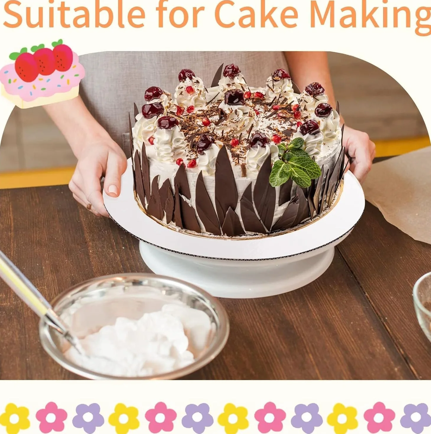 Patera na tort okrągła 30 cm biała Premium z kartonu