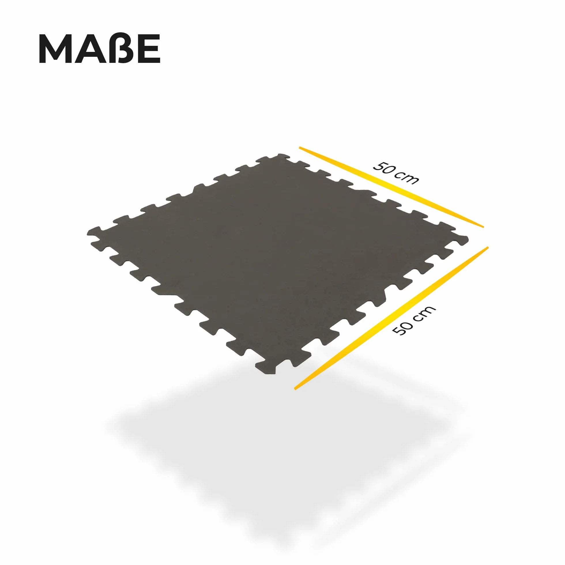 Bestlivings Mata ochronna do basenu (antracytowa), podkładka do ochrony basenu, 16 sztuk (50 x 50 x 0,4 cm), 4 m², wytrzymały system wtykowy