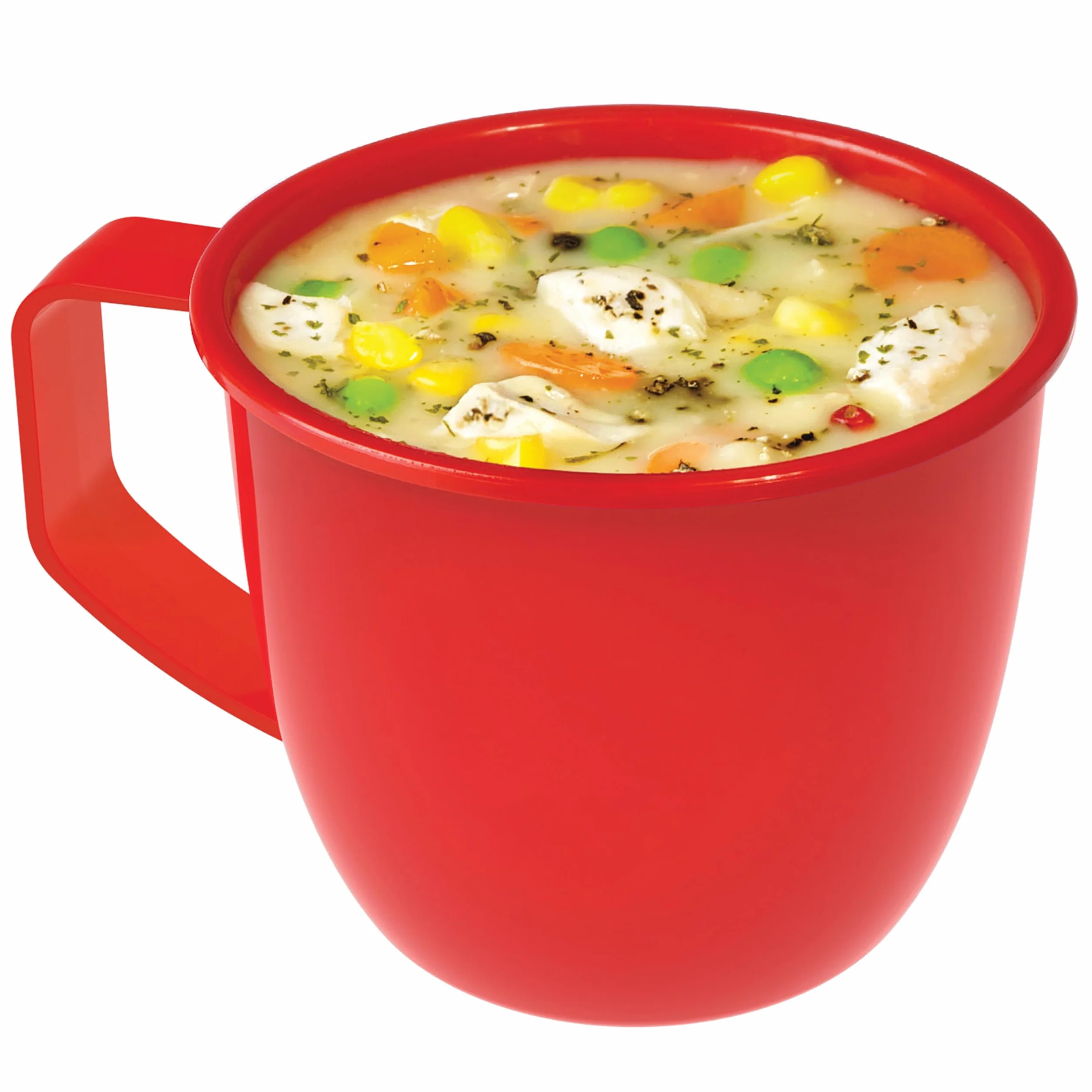 Sistema kubek do zupy do kuchenki mikrofalowej 565 ml czerwony