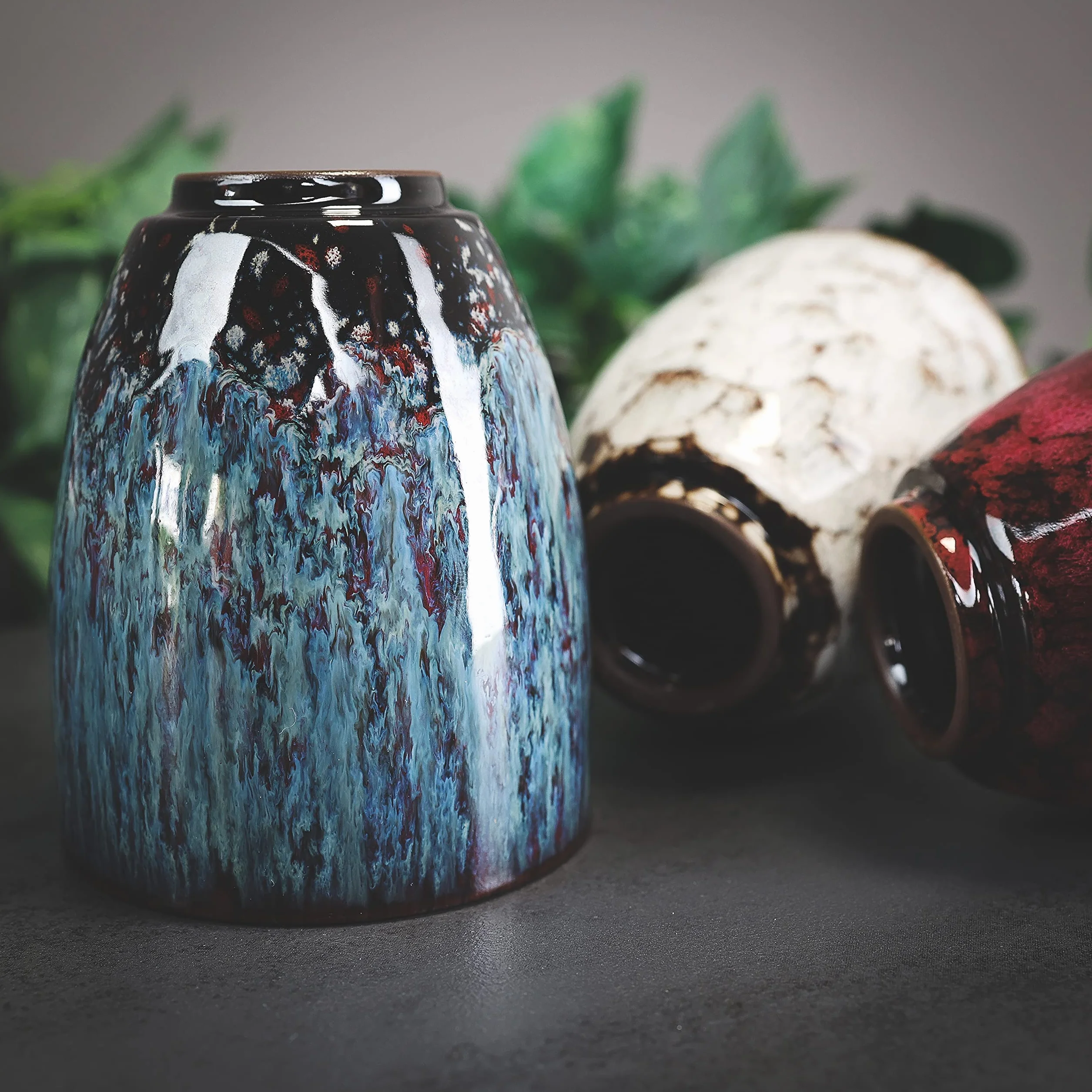 Ganzoo ceramiczny kubek grubościenny 200 ml 7 mm zestaw 2 szt. średnica 65 mm wysokość 92 mm