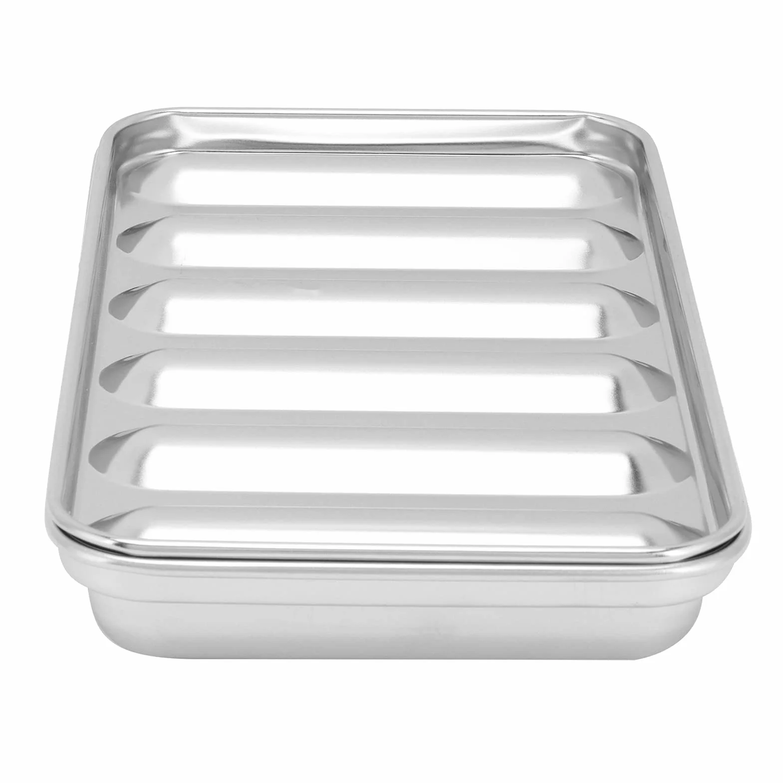 Forma do kiełbasy - forma do kiełbasy ze stali nierdzewnej 304, forma do hot dogów DIY Suplement diety dla niemowląt z 6-wnękowym pojemnikiem do pieczenia gotowania na parze mięso kiełbasa forma nie