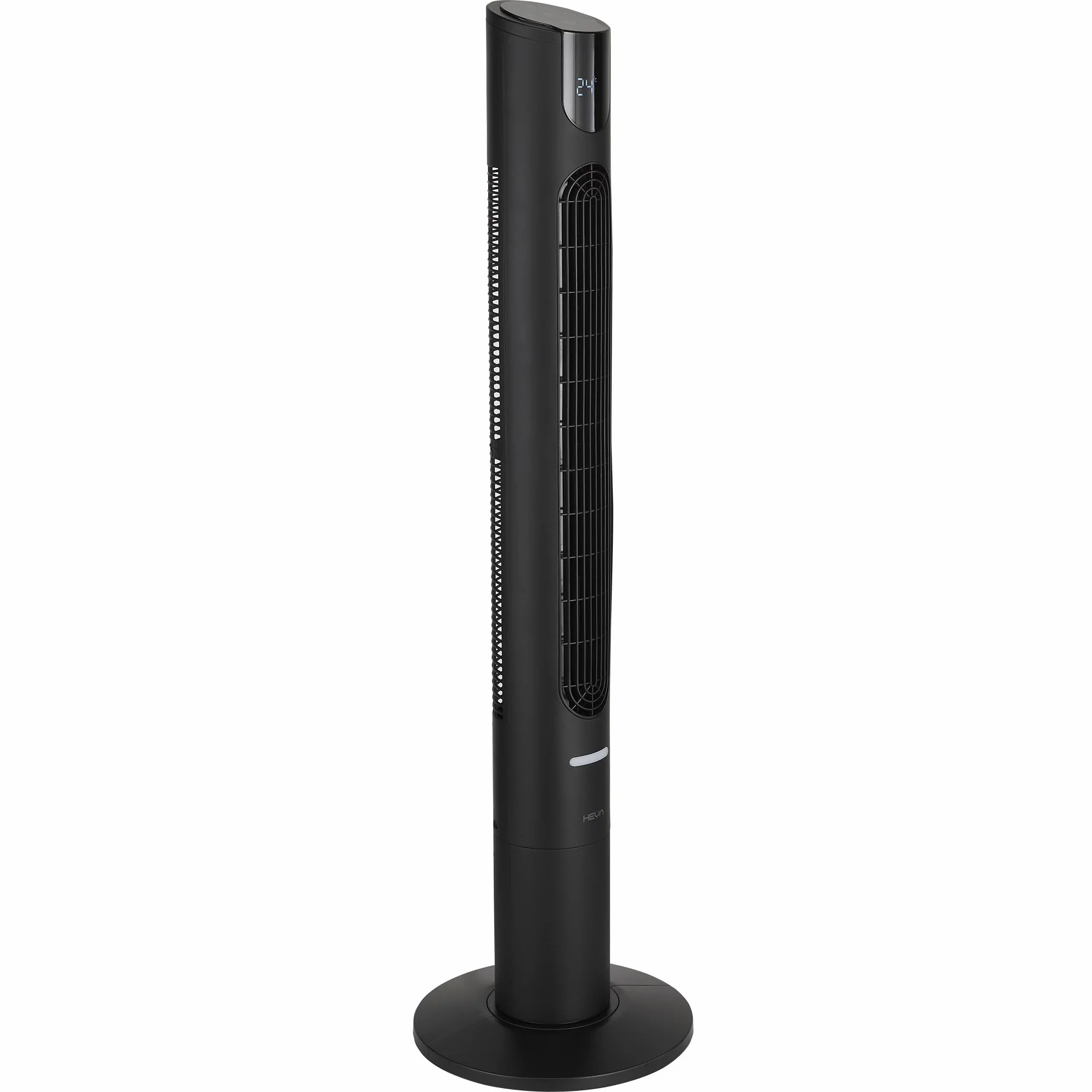 HEVA TAVO Wentylator kolumnowy z jonizacją 115 cm, pilot, timer 12 h, oscylacja 70°, LED, 3 tryby, 3 prędkości, czarny