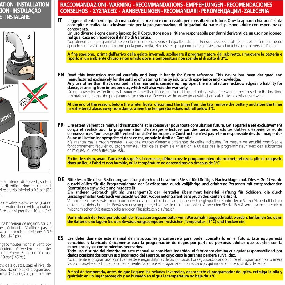 Claber 1864N8422 - Programador Riego Logica Classic 84