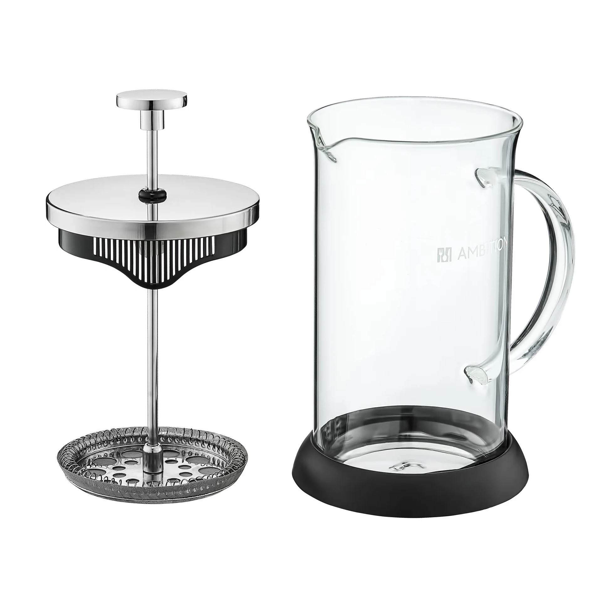 AMBITION French Press zaparzacz do kawy 600 ml szkło borokrzemowe sitko ze stali nierdzewnej