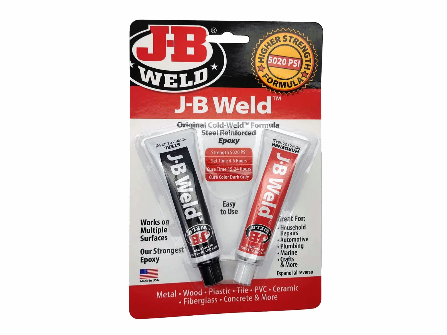 J-B Weld 8265S stal zgrzewana na zimno żywica epoksydowa z utwardzaczem, 2 uncje wg J-B Weld