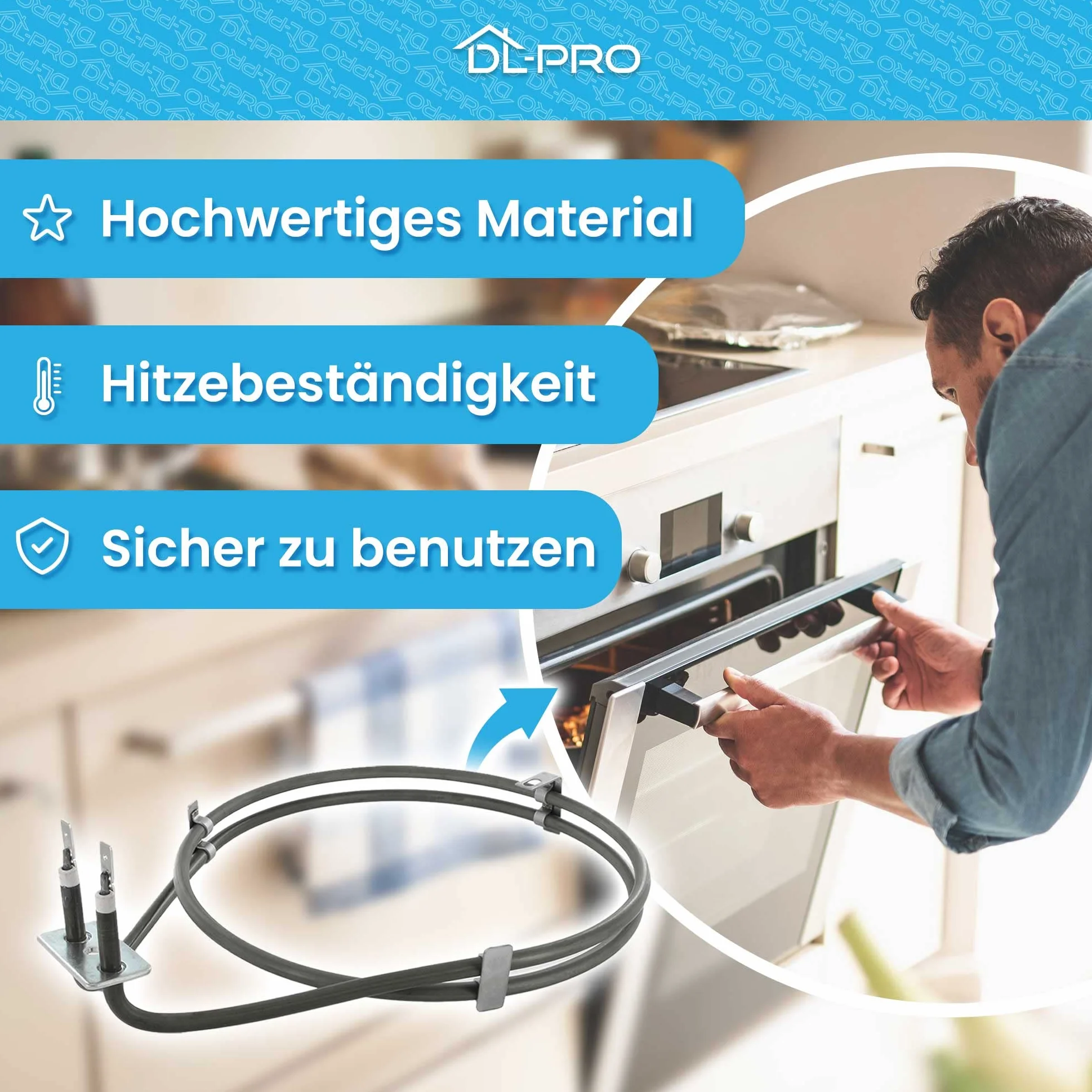 Element grzejny 2000 W 230 V do AEG Electrolux Juno Zanussi piekarnika
