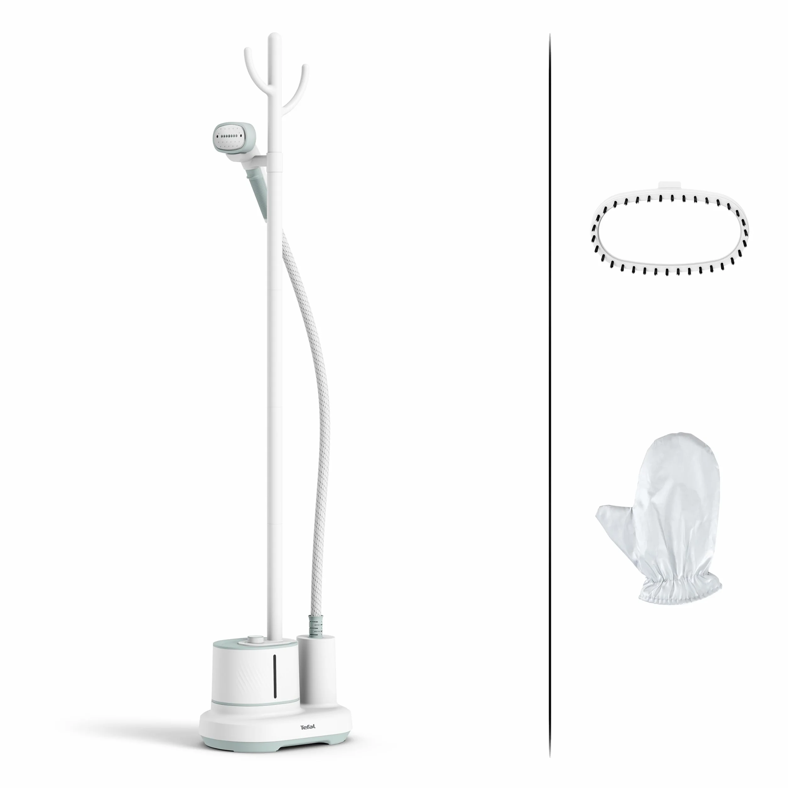 Tefal IT3274 Origin Home stojąca prasownica parowa, moc pary 42 g/min, odświeżanie i dezynfekcja, 3 stopnie pary, gotowa do użycia w 45 sek., 1,4 litra, biała/eukaliptus