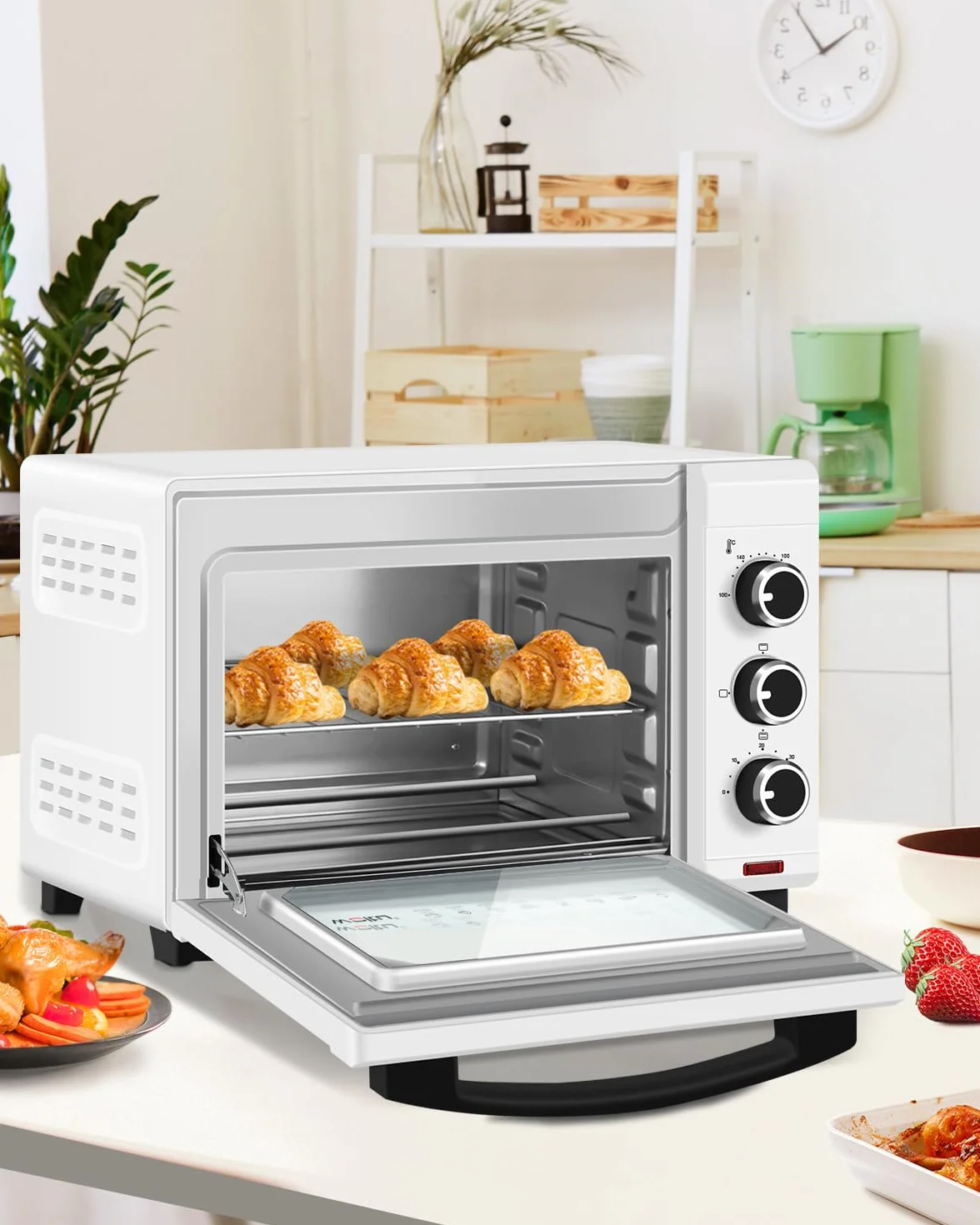 WOLTU mini piekarnik 20 litrowy 1400W biały z timerem 100-250°C