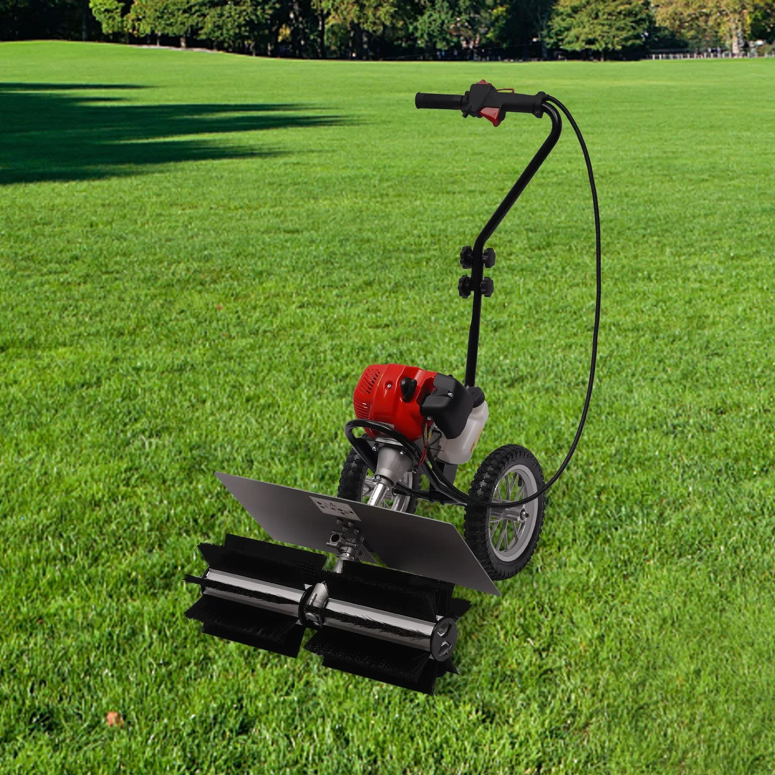 43 CC 2-suwowa zamiatarka 1,7 HP, spalinowa miotła silnikowa, do odśnieżania, szeroko stosowana w prywatnych gospodarstwach domowych, szkołach, do czyszczenia dróg, śniegu i trawników