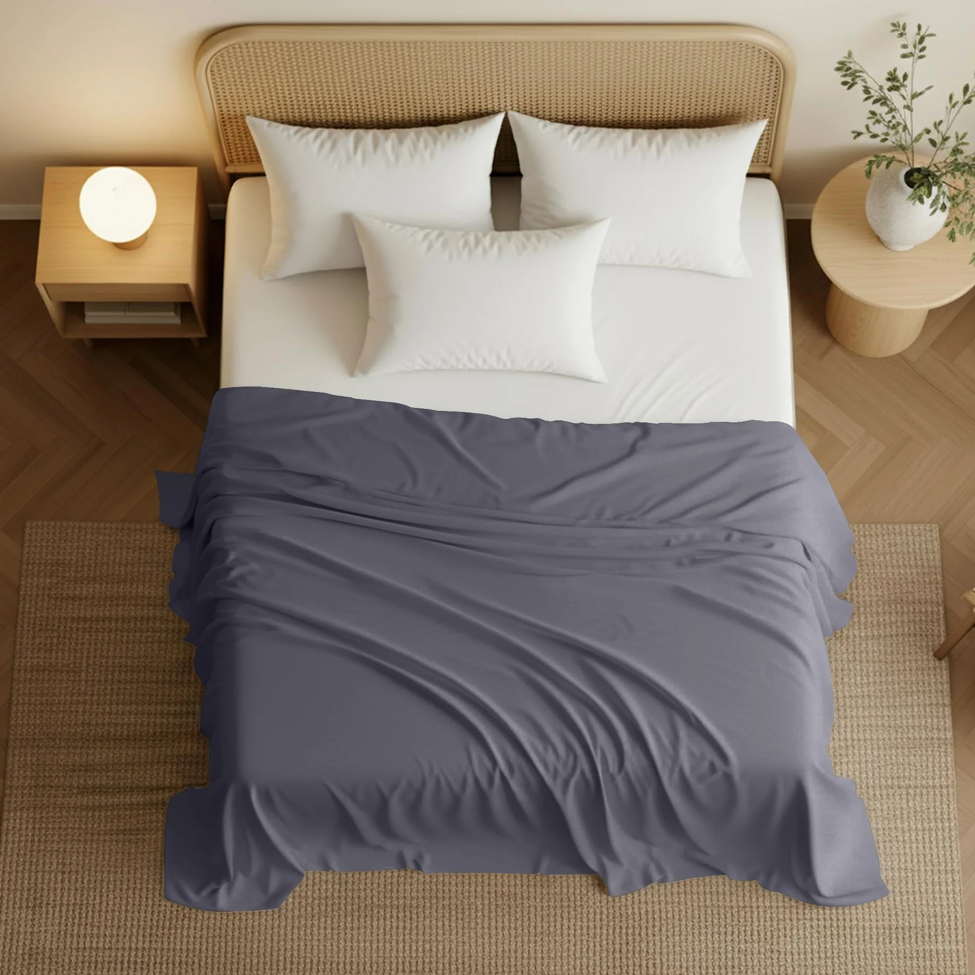 Utopia Bedding Płaskie prześcieradło – miękka szczotkowana tkanina z mikrofibry, odporna na kurczenie się i blaknięcie, łatwe w utrzymaniu, tylko 1 płaskie prześcieradło (Twin XL, szare)