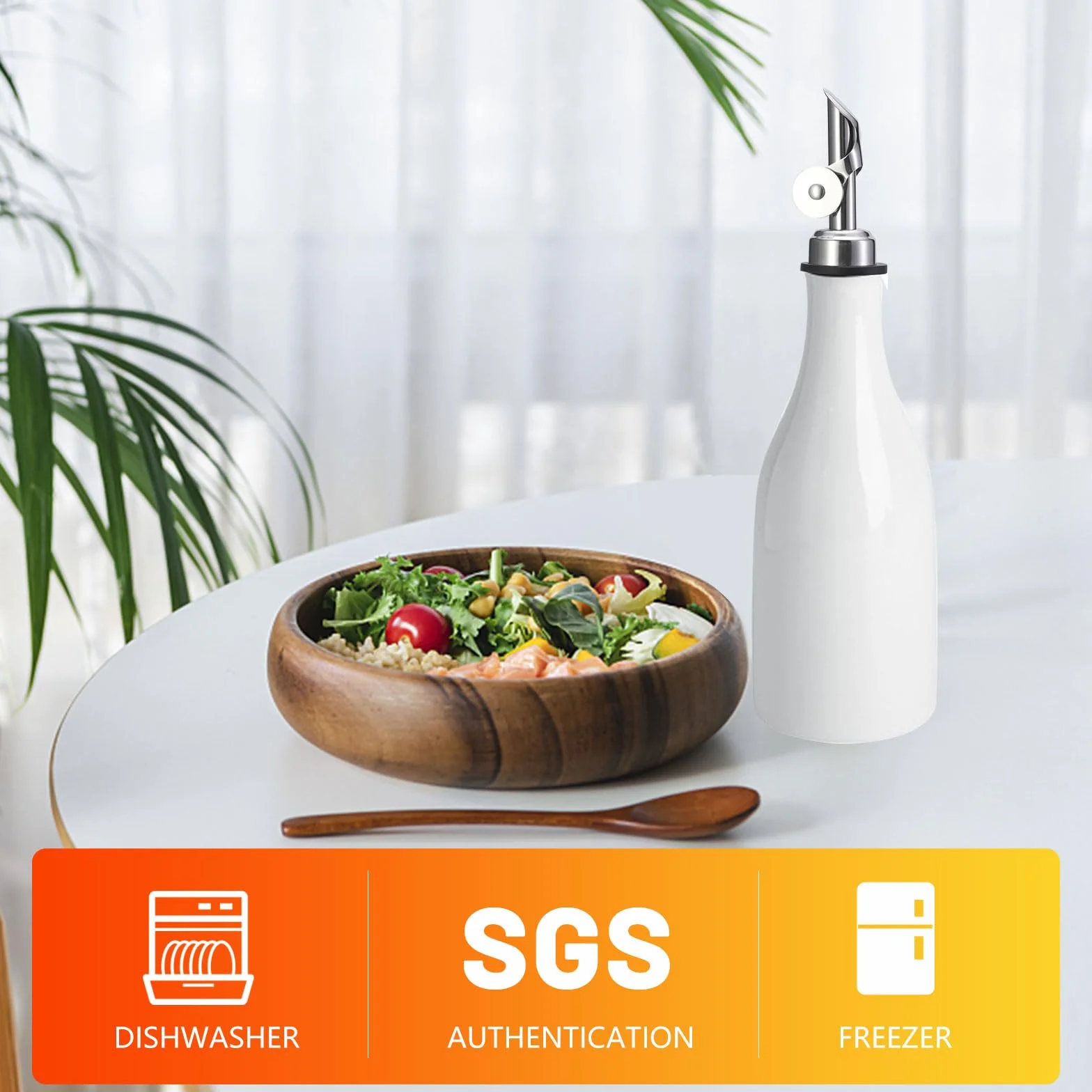 mumisuto Ceramiczny dozownik oliwy z oliwek 300 ml biały