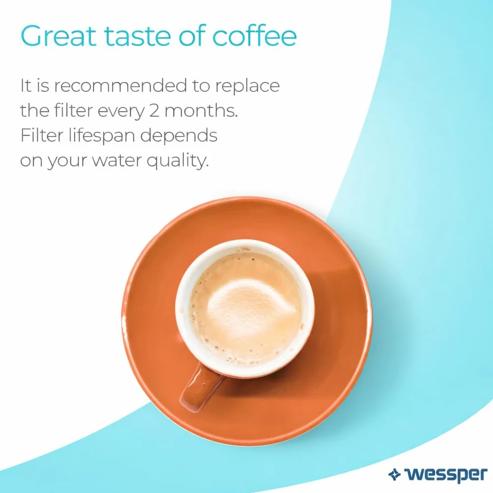 Wessper Aqua Lunga Filtr wody do ekspresu do kawy Delonghi DLSC002, SER3017 & 5513292811 - kompatybilny z ECAM, ESAM, ETAM, seria SECAM (2 sztuki)