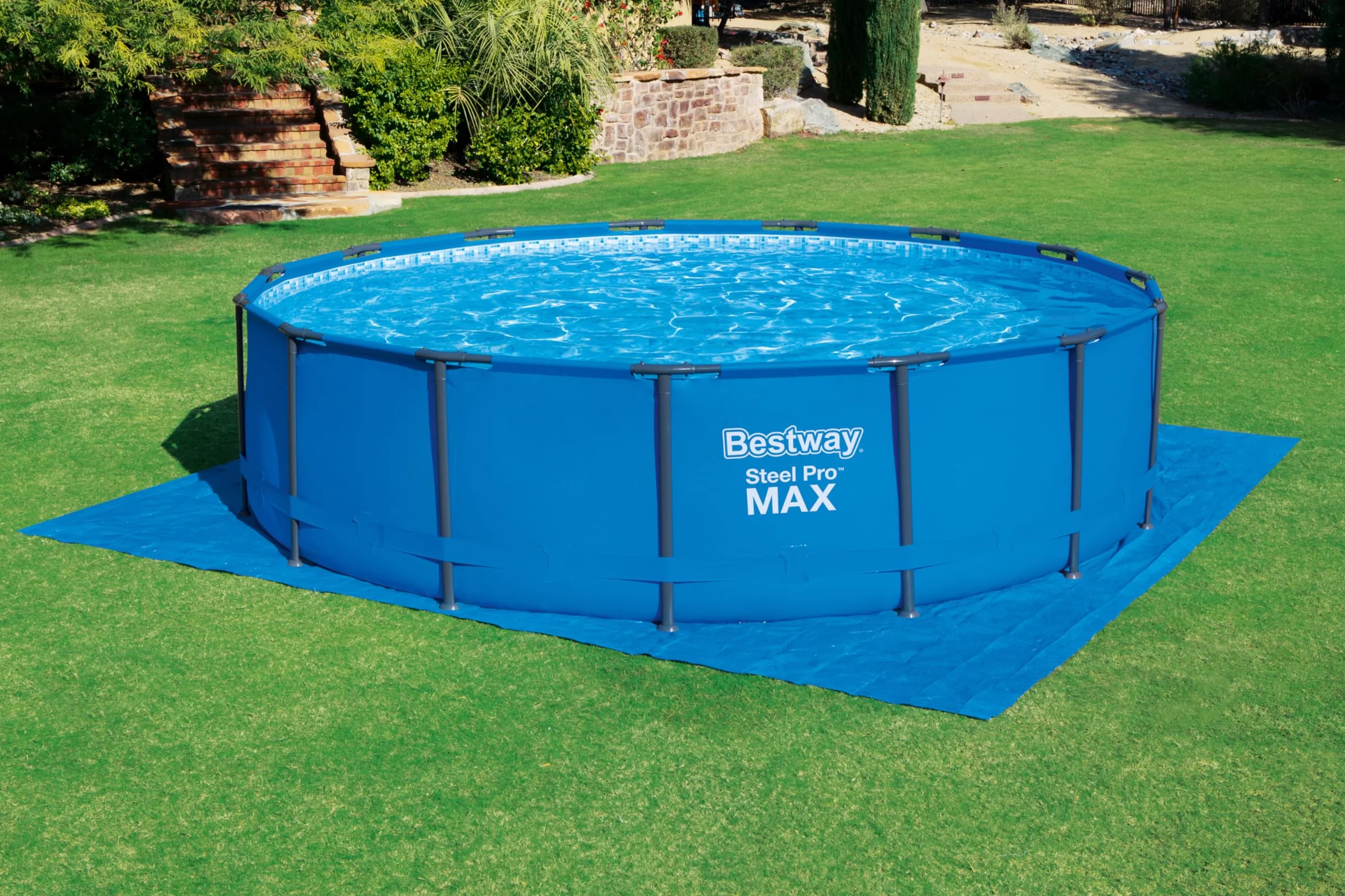 Bestway | Tkanina ochronna do basenów naziemnych i spa z hydromasażem, 4,57 m, niebieska