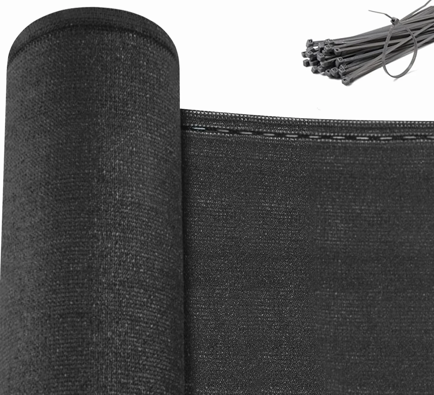 WOLTU Moskitiera ogrodzeniowa ekran zaciemniający 1,2x10 m siatka zacieniająca 280 g/m² HDPE z opaskami kablowymi parawan tenisowy ochrona przed wiatrem na boisko sportowe balkon ogrodowy, antracyt
