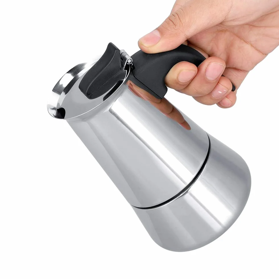 Ekspres do kawy ze stali nierdzewnej 450 ml indukcyjny do espresso i mokki