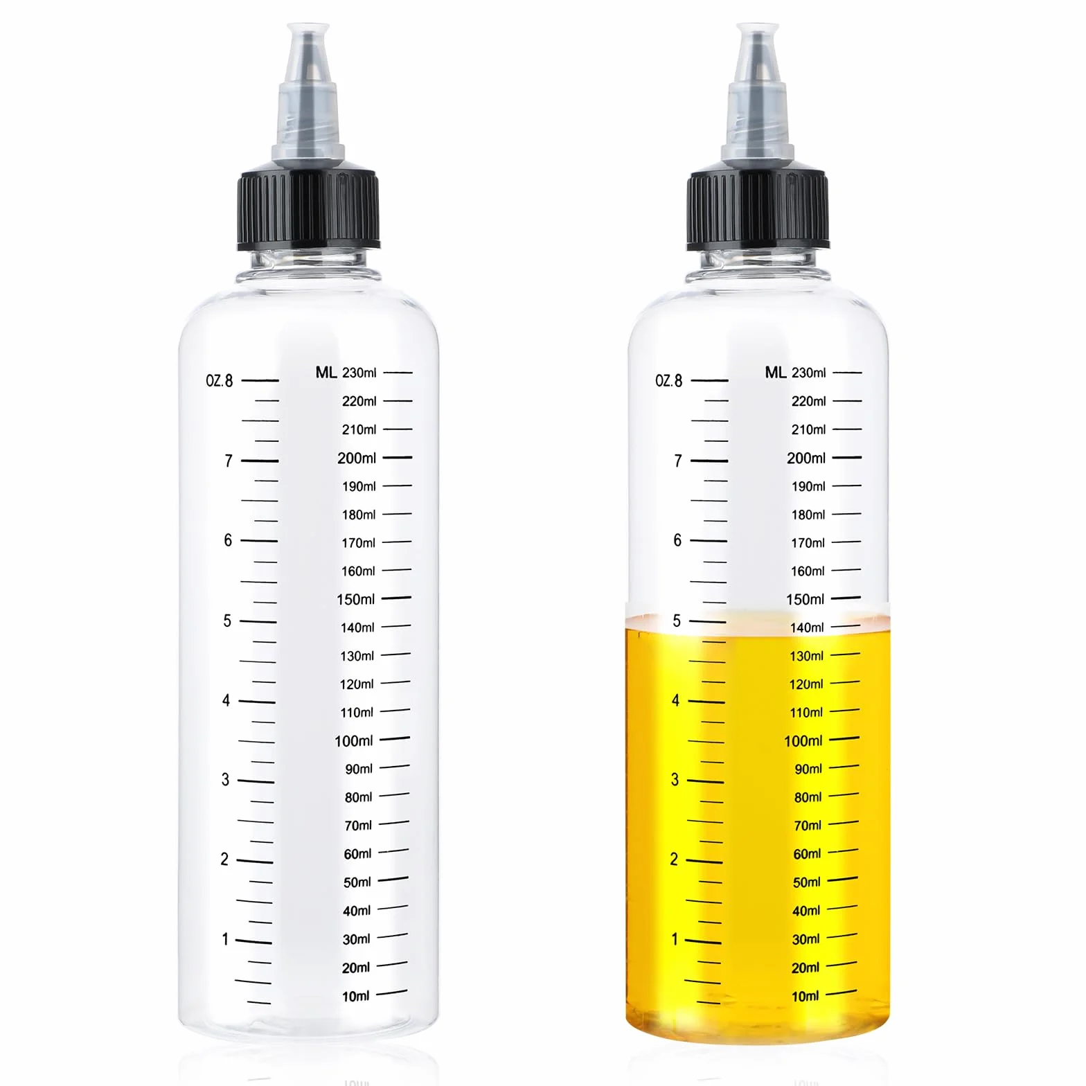 Giantree Butelka do wyciskania 250 ml 2 sztuki z miarką