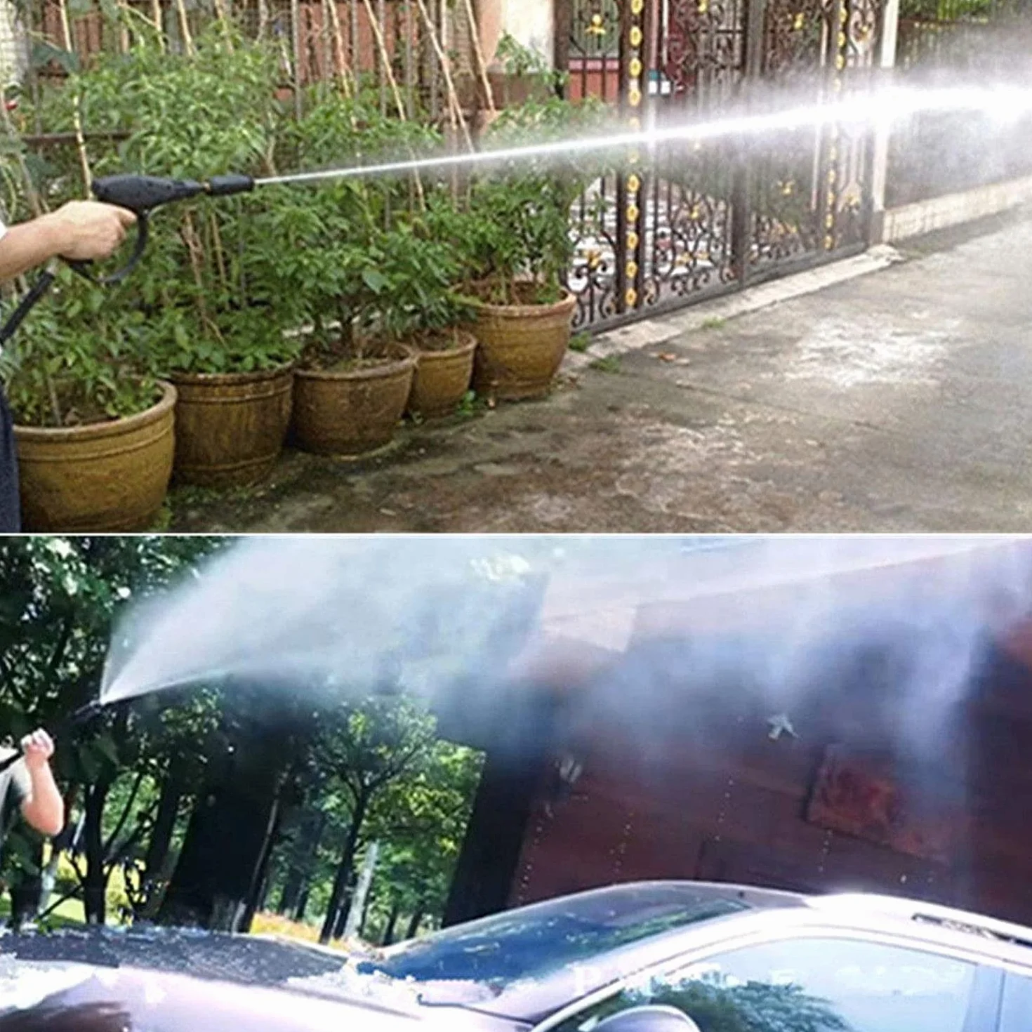 Pistolet do myjki wysokociśnieniowej z przedłużką różdżki, pistolet do mycia ciśnieniowego z lancą, 5 dysz szybkiego łączenia do okien, samochodu, domu, czyszczenia zwierząt domowych