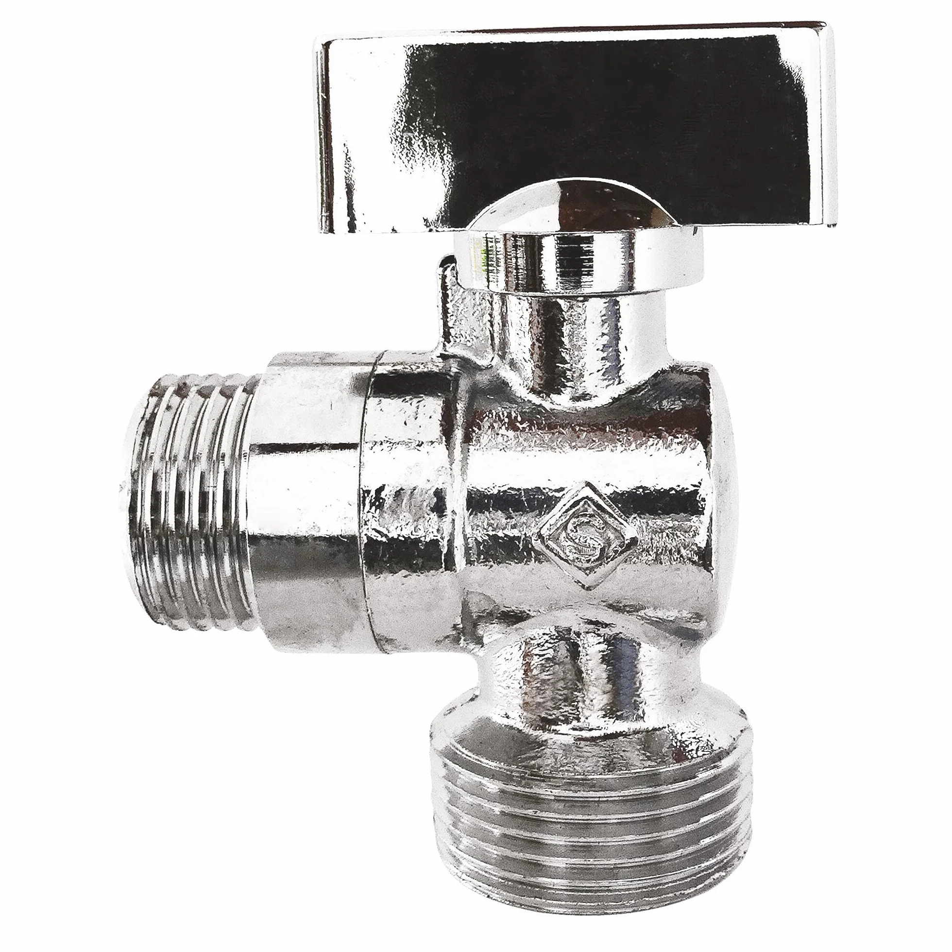SOMATHERM FOR YOU - Zawór Kulowy Do Pralki - Gwint Męski 1/2" Na Gwint Męski 3/4" - Korpus Z Chromowanego Mosiądzu - Uchwyt Abs 1/4 Obrotu - Szybki Montaż - Standard Acs - Trwały I Estetyczny