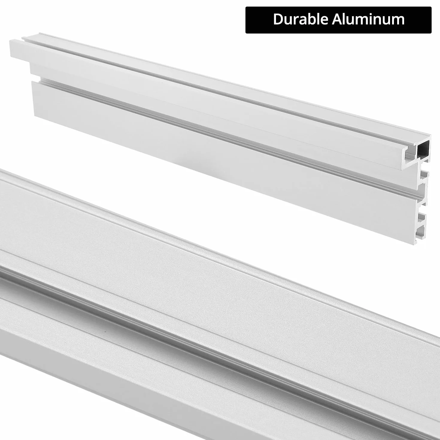 QWORK® T Track, 75 typ 400 mm szyna ukośna z rowkiem T, szyny prowadzące ze stopu aluminium, do obróbki drewna, piły stołowej, mocowania ogrodzenia