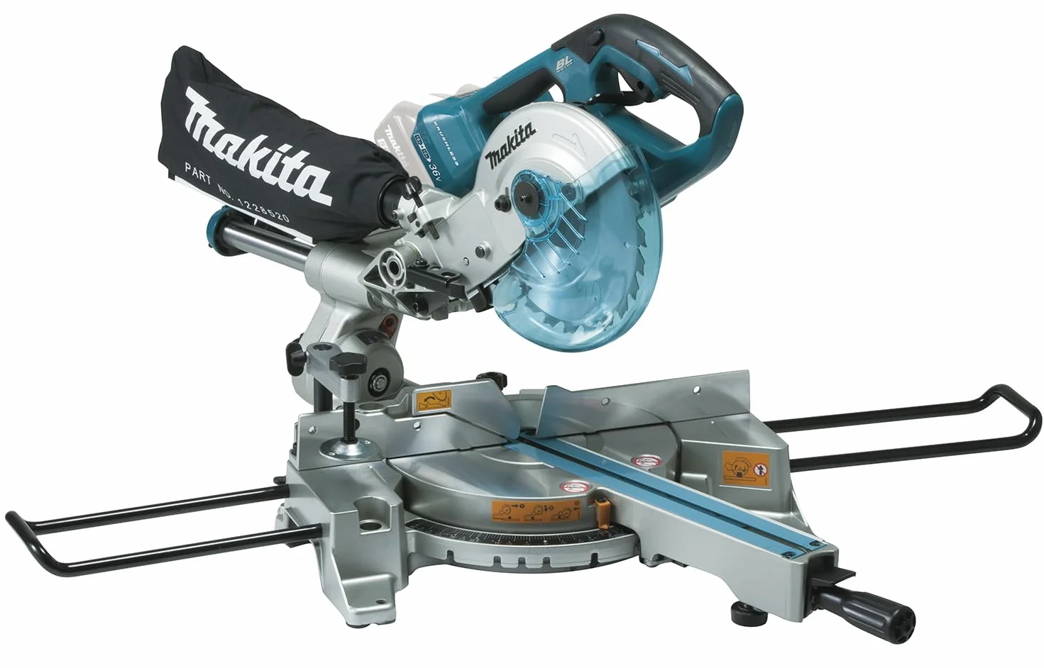 Makita DLS714NZ Twin 18V, 36V, Litowo-Jonowa LXT Bezszczotkowa Piła Ukośna 190 mm – Baterie i Ładowarka Nie Są Dołączone