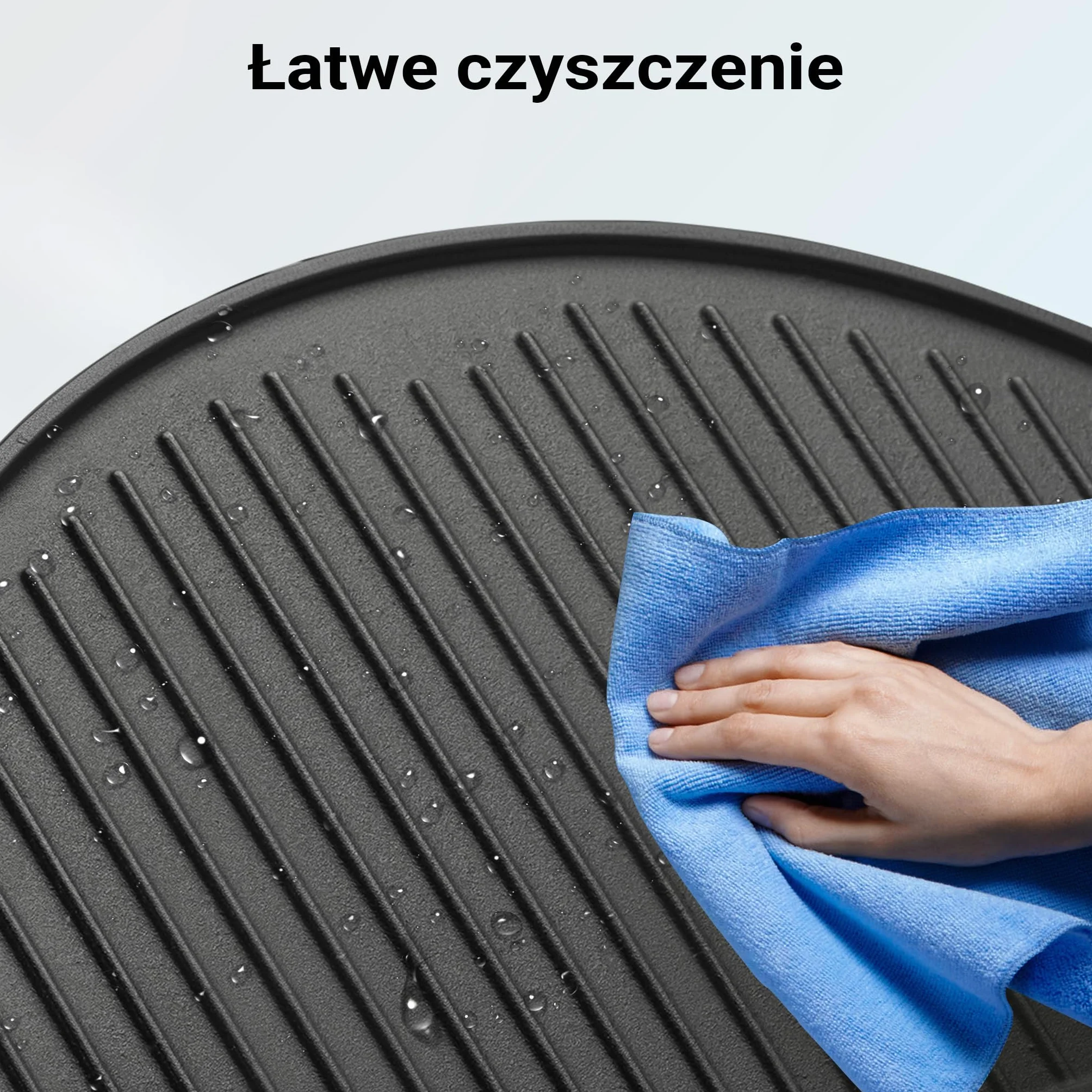 Wiltec Płyta grillowa o wymiarach 49,8 x 24,3 x 1,5 cm z żeliwa i powłoką emaliową, ruszt do grilla półokrągły, na ognisko, grilla i węgiel