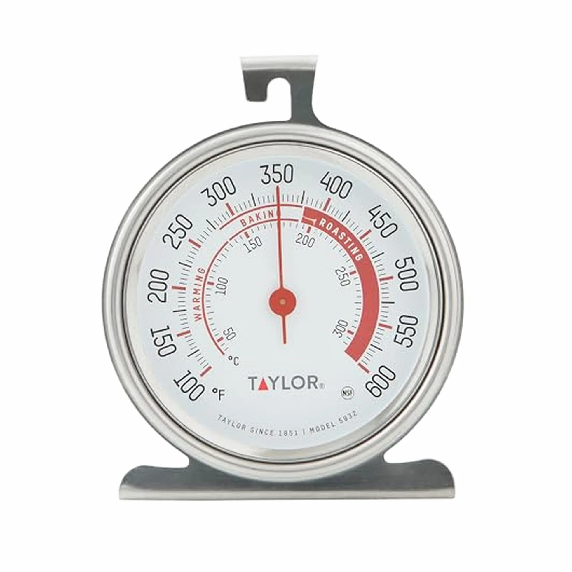 Taylor Precision Products Classic Series Termometr z dużą tarczą zamrażarka lodówka srebrny