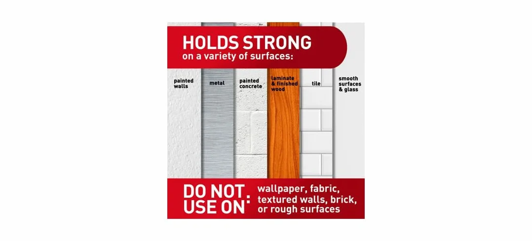 Command 08482000511, Large, White, (17023P-ES), 6 Refill Strips, 6 Count