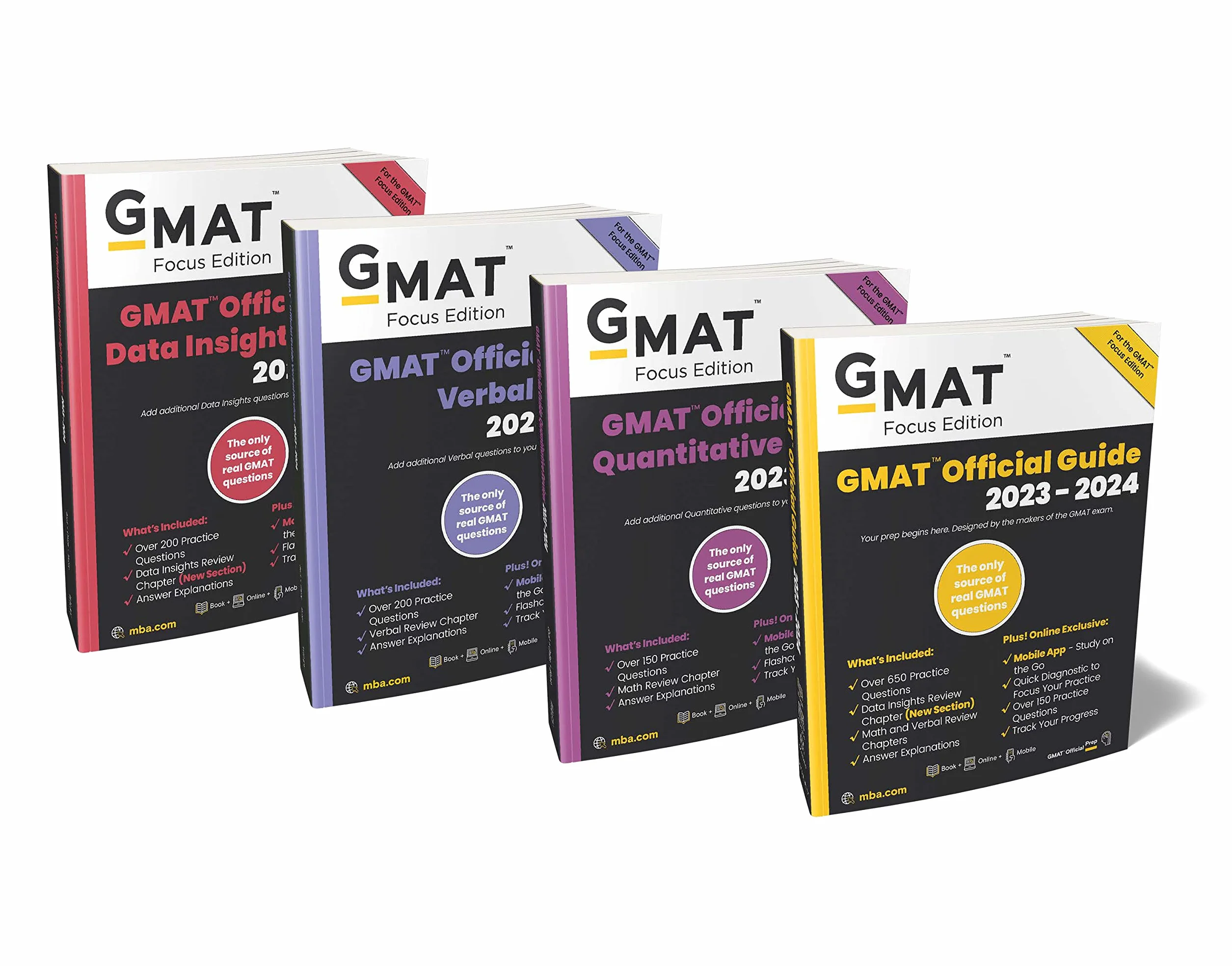 GMAT Official Guide 2023-2024 Bundle, Focus Edition: Includes GMAT Official Guide, GMAT Quantitative Review, GMAT Verbal Review, and GMAT Data Insights Review + Online Question Bank