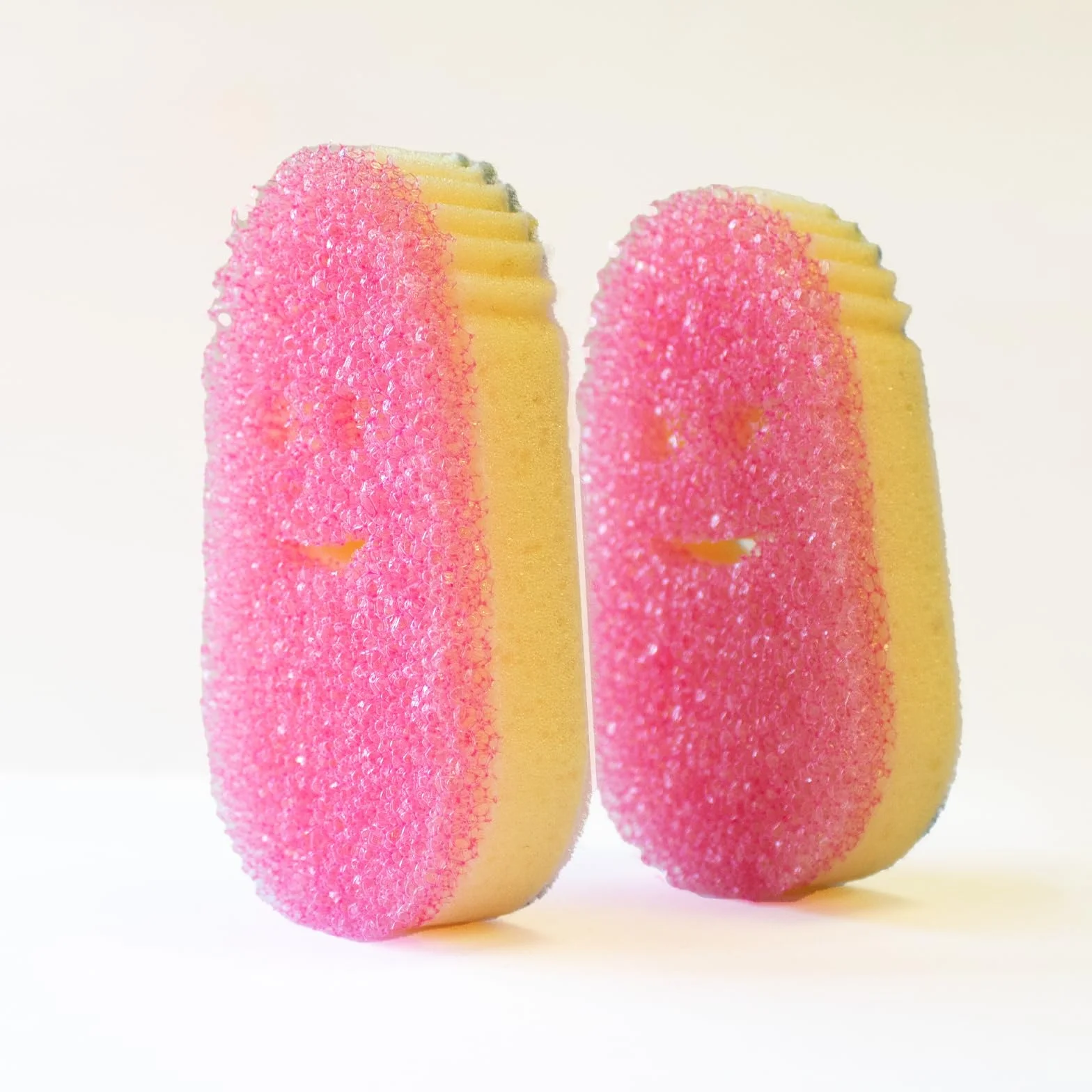 Scrub Daddy Wymienne głowice szczotki do szorowania do naczyń, szczotki do dozowania mydła, zmieniające teksturę gąbki do mycia, zdejmowane wkłady do gąbki do główki tatusia, różowe, 2 szt