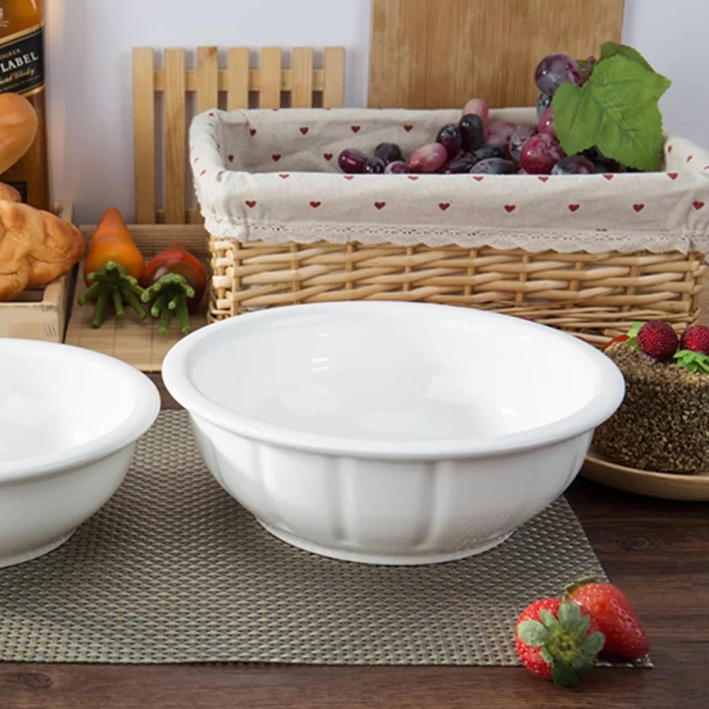 Ceramiczna miska do zupy Lingula duża głęboka biała na ryż makaron restauracja hotel