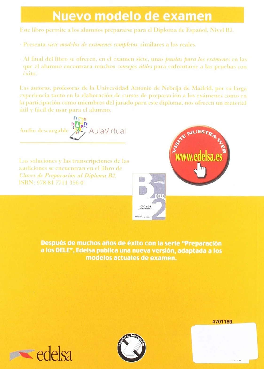 DELE B2: Pack en 2 volumes : Preparacion al diploma de espanol ; Claves, Transcriptiones y Soluciones comentadas