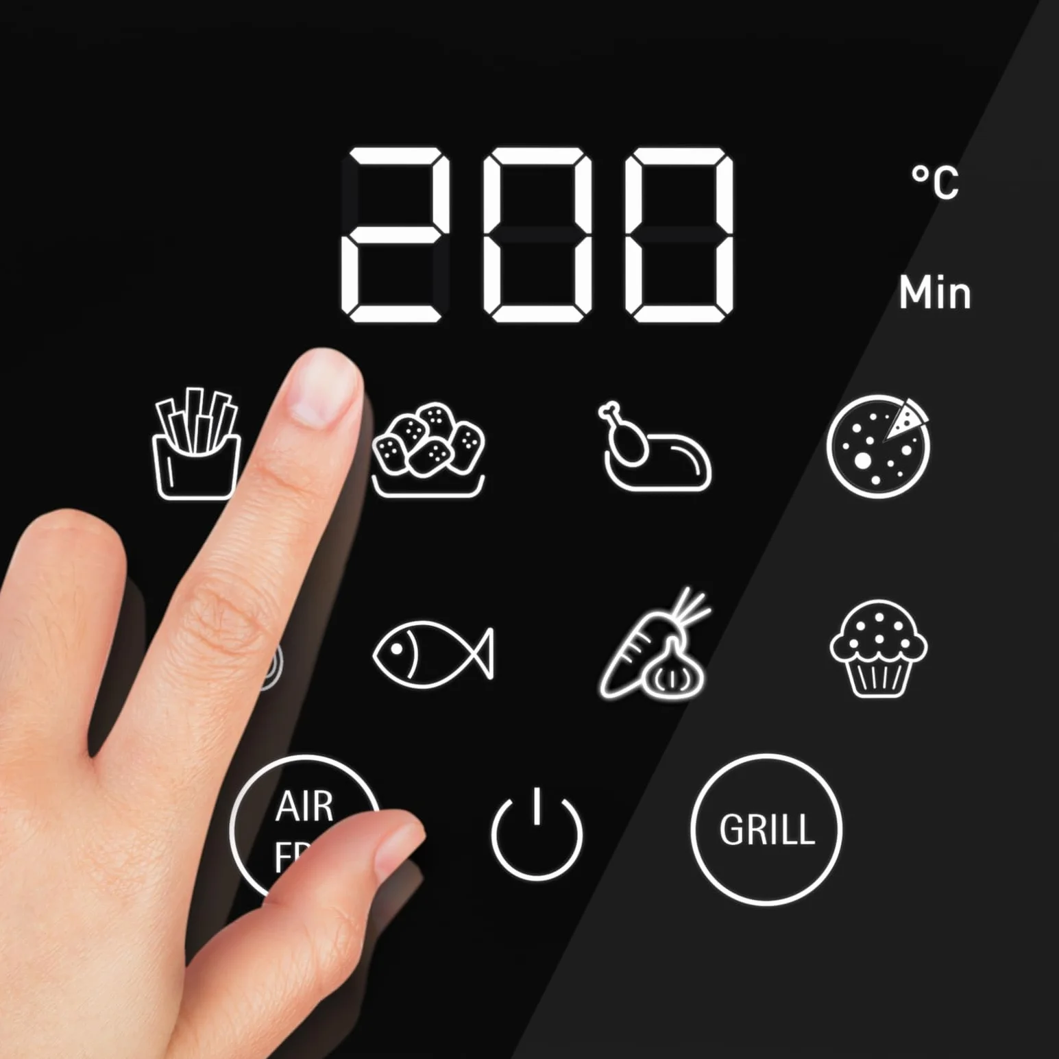 WMF Frytkownica na gorące powietrze 1550 W 4,6 l 8 programów czarna