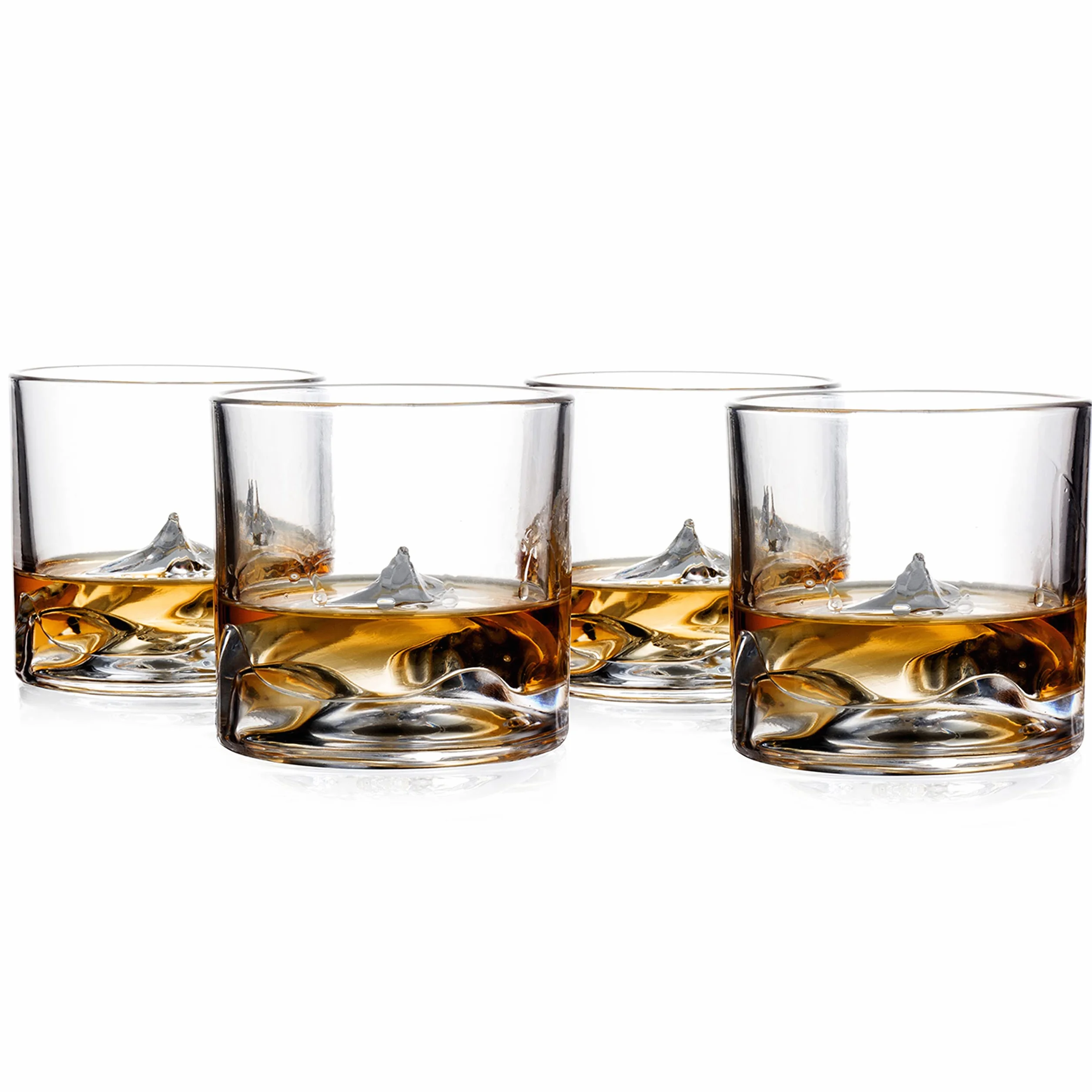 LIITON Zestaw szklanek do whisky Everest 4-częściowe z kryształowego szkła tumbler