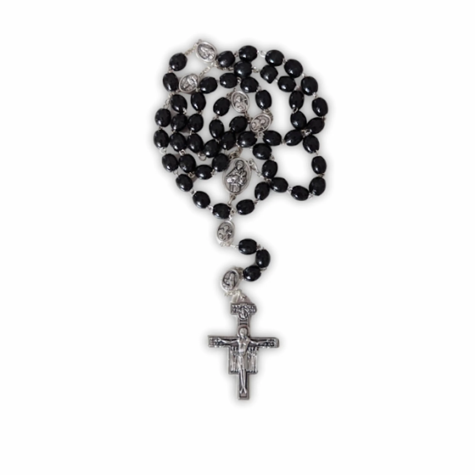 Różaniec św. Franciszka z Asyżu wykonany z imitacji drewna różańca św. Damiana, różaniec św. Klary D' Asyż, różaniec katolicki różaniec, różaniec różaniec św. Franciszka z Asyżu i św. Katolickiego