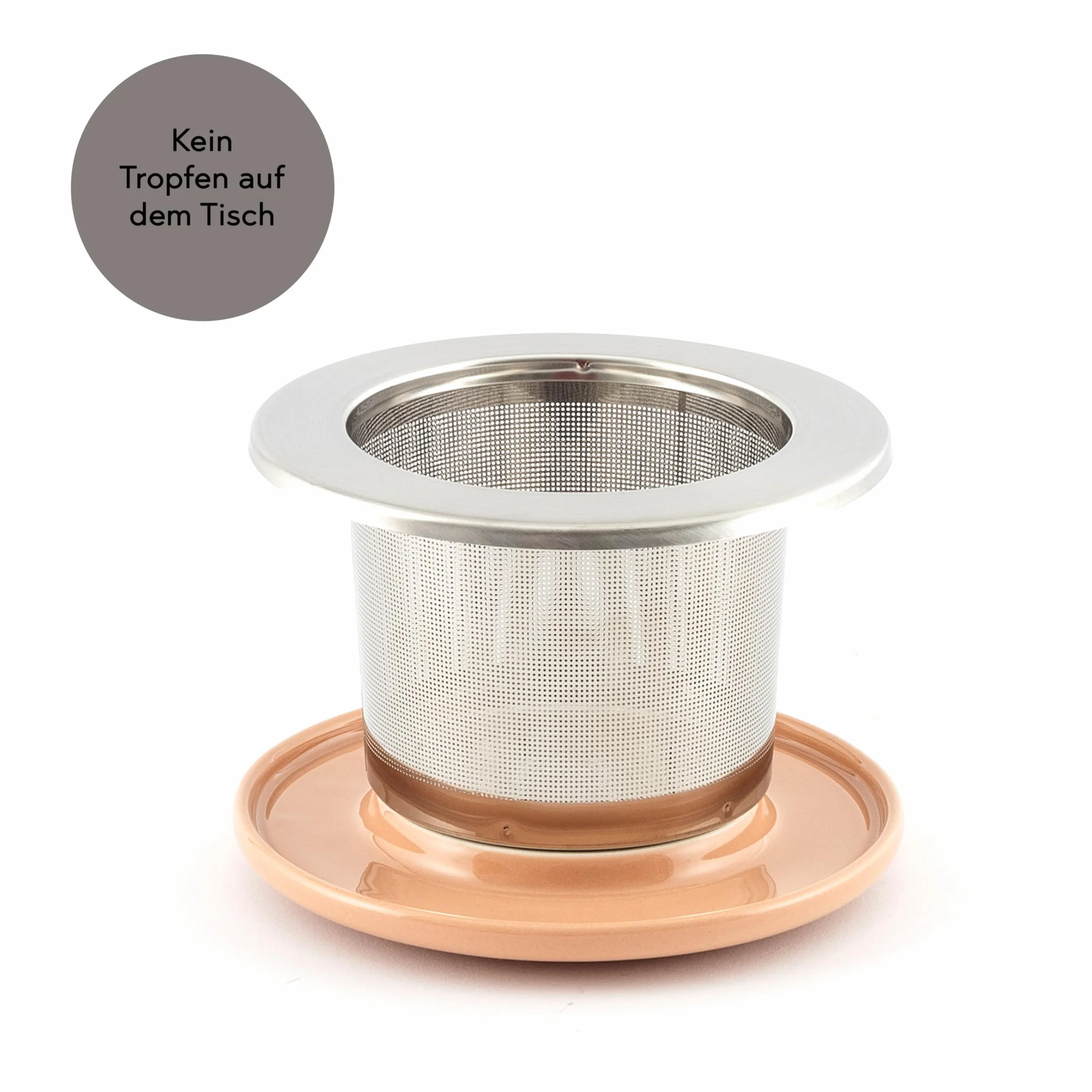 Hanseküche Filiżanka do herbaty z pokrywką i sitkiem – XXL kubek do herbaty 600 ml – duża filiżanka do herbaty ceramiczna – filiżanka Jumbo z pokrywką, ceramiczny, filtr do herbaty, sitko do herbaty