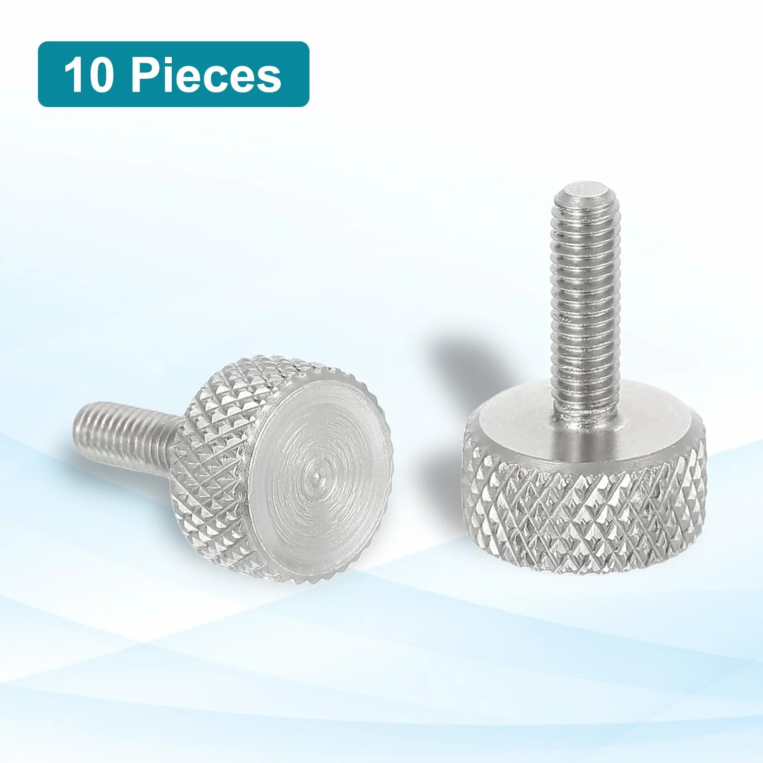 QUARKZMAN Śruby z gałkami M3x10 mm, 304 stal nierdzewna z płaskim łbem śruby metryczne łeb śruby z gwintem ręcznym, średnica 10 mm 10 szt