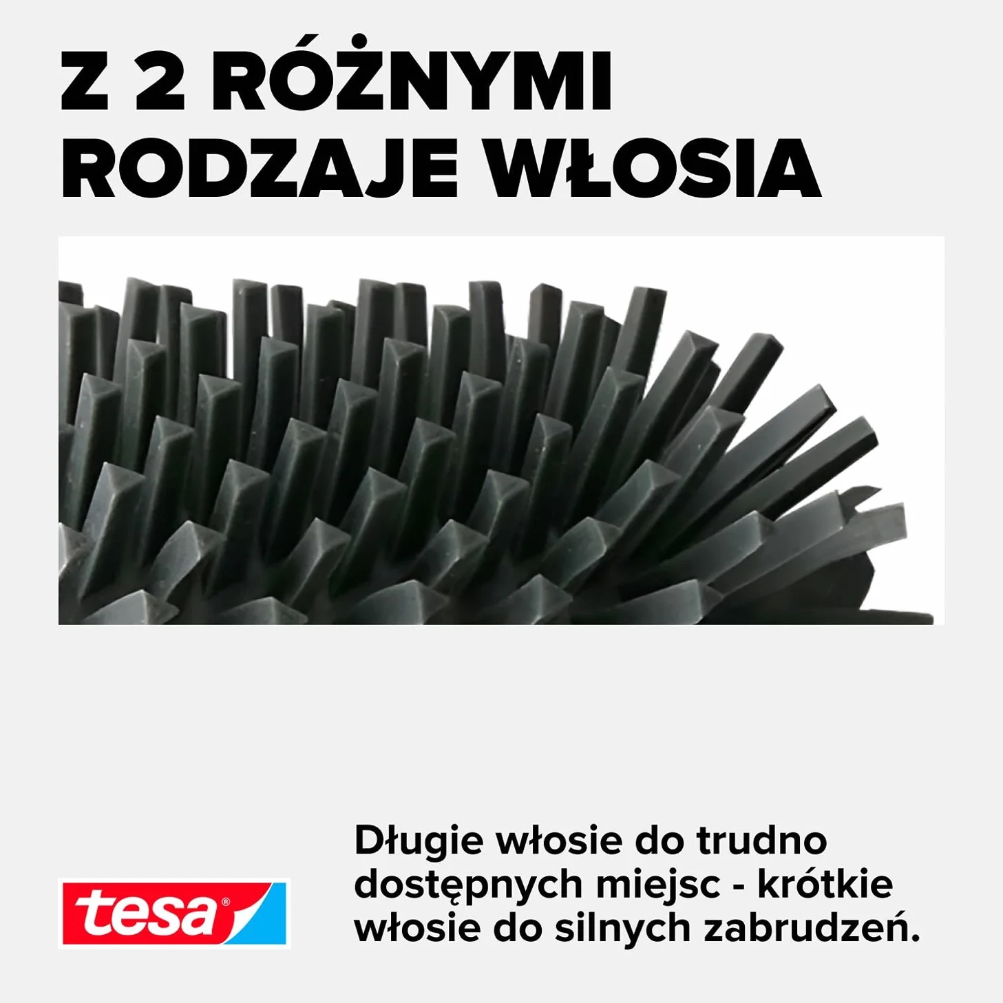 tesa silikonowa szczotka do toalet wymienna chromowany metalowy uchwyt 37,4 x 7,1 x 7,4 cm ciemnoszara