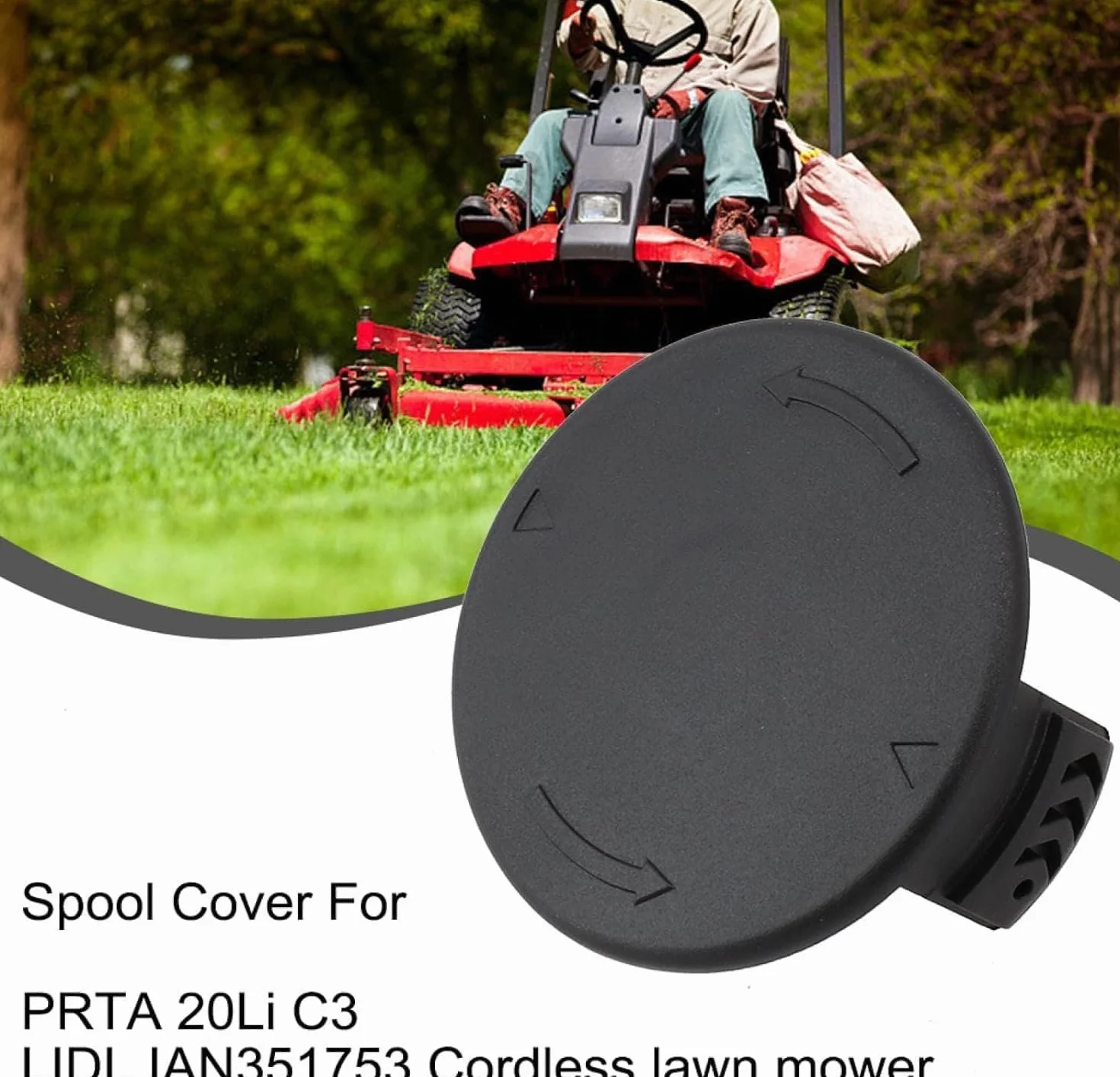 4-pak pokrowców na szpule do Parkside PRTA 20Li C3 LIDL IAN351753 akumulatorowa kosiarka do trawnika zamiennik podkaszarka osłona szpuli