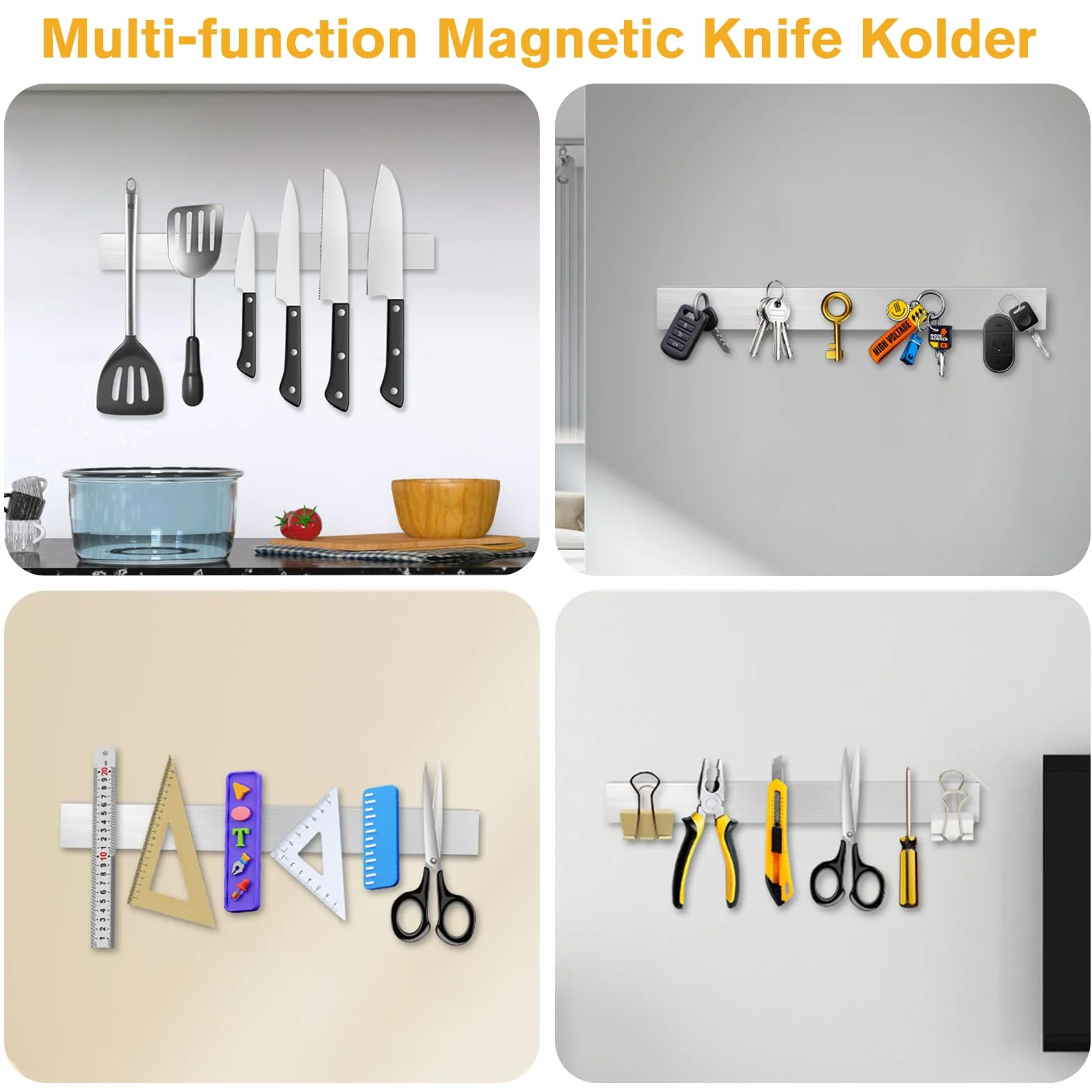 40 cm Magnetyczny Uchwyt na Noże, Samoprzylepny Organizer Kuchenny na Noże