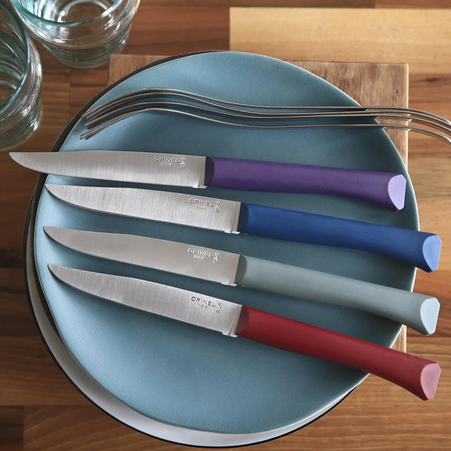 Opinel 254501 zestaw noży stołowych, stal