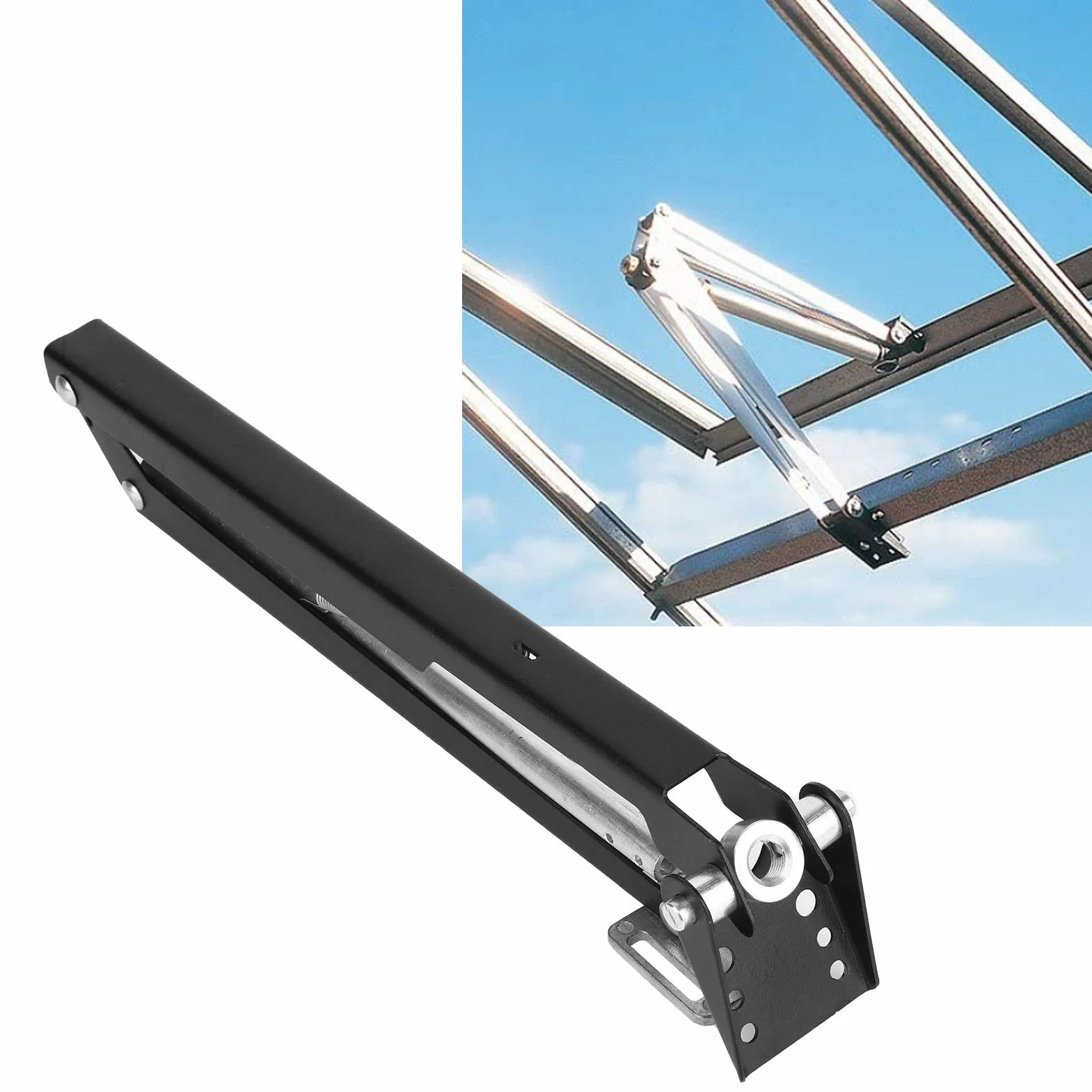 Otwieracz do Okien Szklarni, Zestaw do Otwierania Okien w Szklarni Automatyczna Wentylacja ze Stopu Aluminium Narzędzia Ogrodowe Zaopatrzenie Rolnictwa Narzędzie do Otwierania Okien