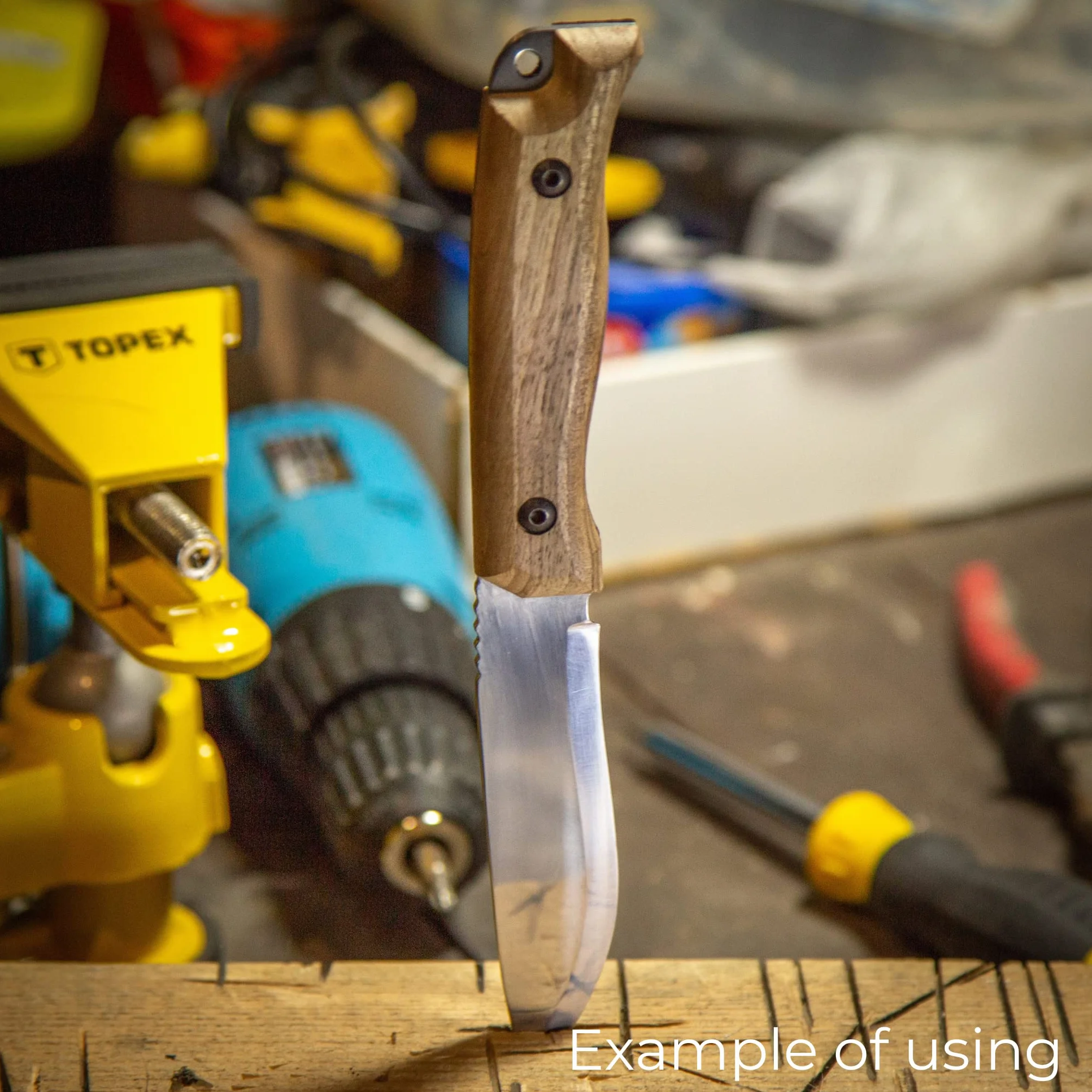 BPS Knives Blank 01 - Nóż Full-Tang Blank do tworzenia noży - Ostrze ze stali węglowej 1066 - Skandynawski szlif Scandi Blank Knife - Ostrza do tworzenia noży