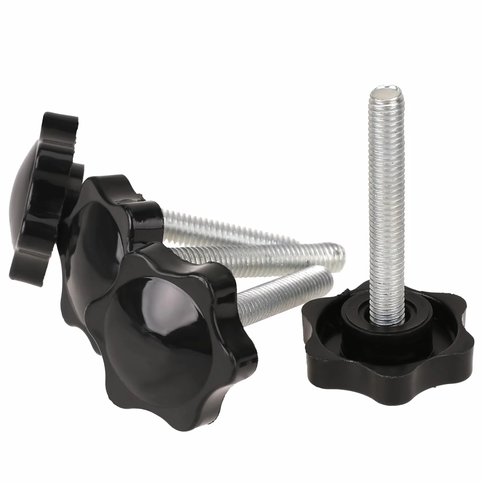 10 sztuk śrub radełkowanych M6 x 40 mm śruba gwiazdowa śruby z uchwytem gwiazdowym śruby skrzydłowe śruba z łbem gwiazdowym radełkowana czarna gwint przycisk zaciskowy
