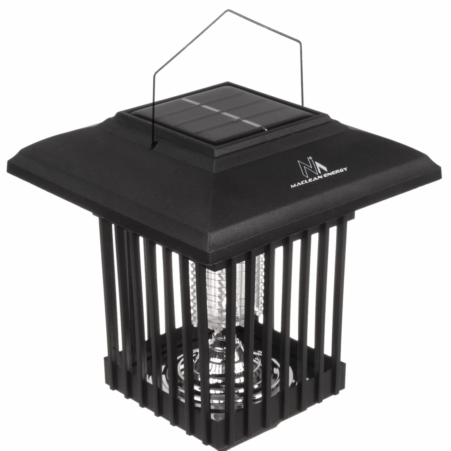 Maclean MCE448 Profesjonalna Solarna Lampa Owadobójcza UV na Komary, Ćmy, Owady, Odstraszacz na Komary do Ogrodu na UV, Stopień Ochrony: IP44, Lampa Solarna z Czujnikiem Zmierzchu, Lampa na Ćmy