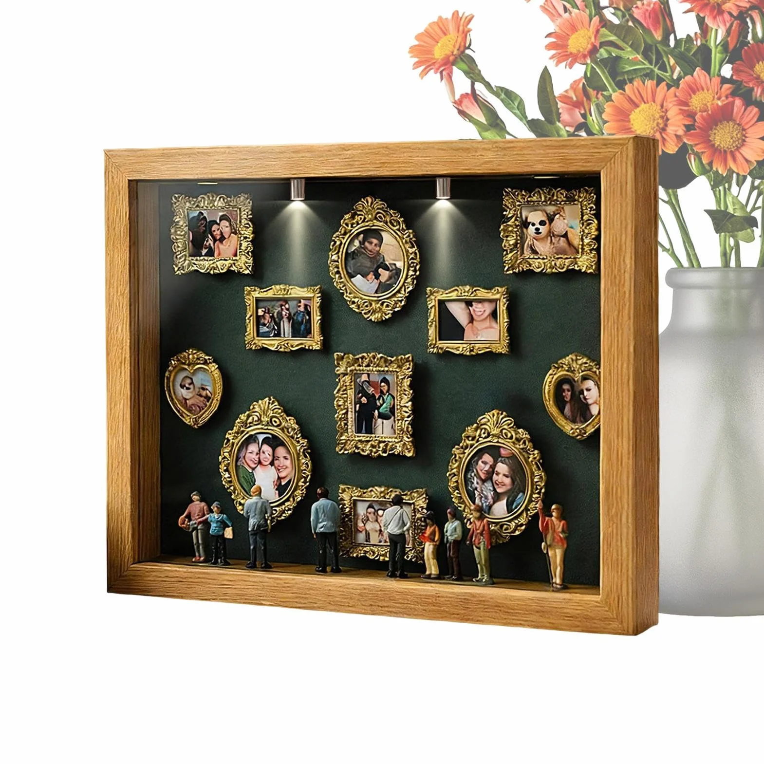 DIY Mini Museum Of Us, Spersonalizowany Zestaw Wystawowy, 1 Zestaw, Ramka Pamięci Z Miniaturowym Wzorem, Pudełko Mini Sylwetka, Elegancki Akcent Domowy, Dla Par, Przyjaciół