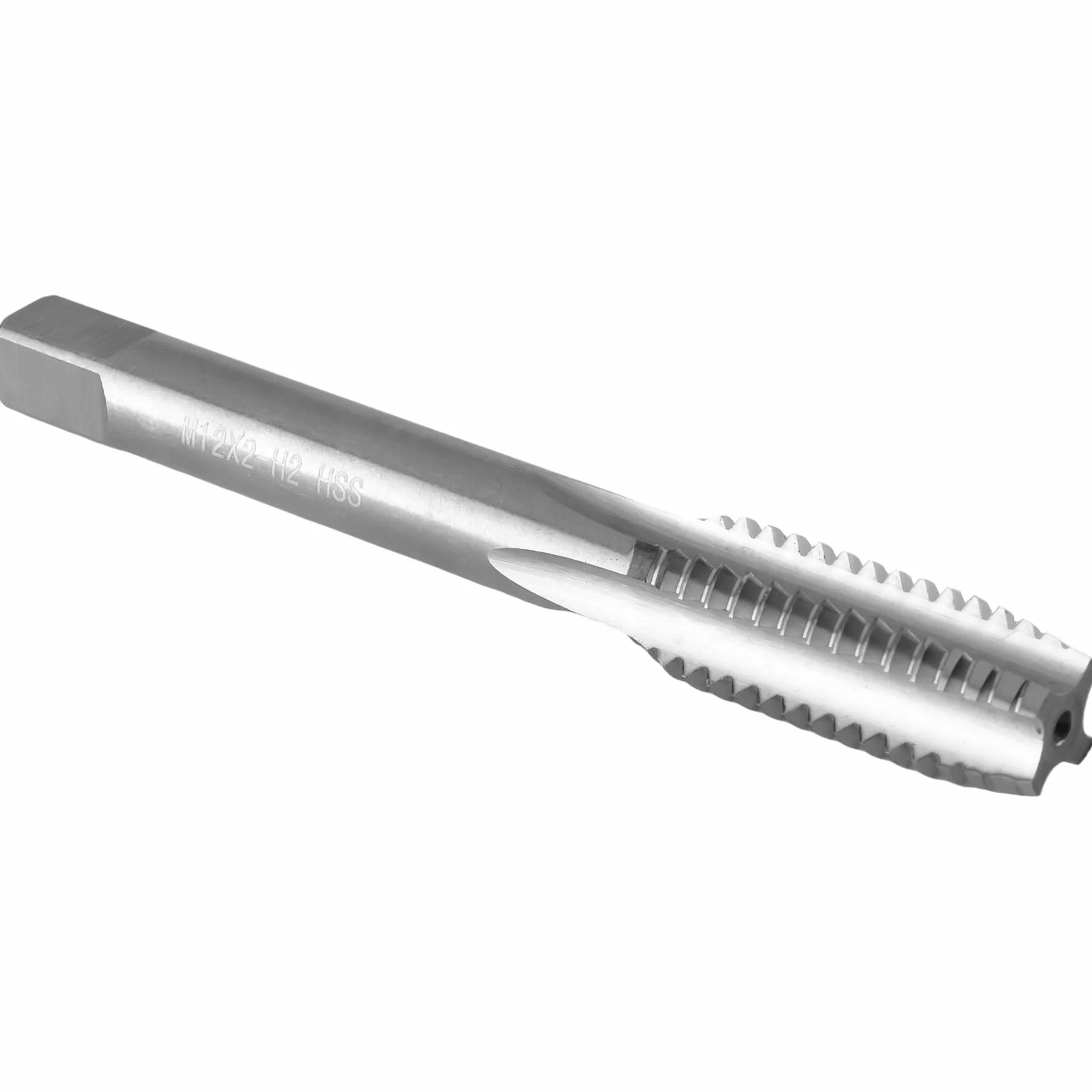Burkit M12 x 2 gwintownik praworęczny, HSS M12 x 2,0 prosty karbowany kran maszynowy